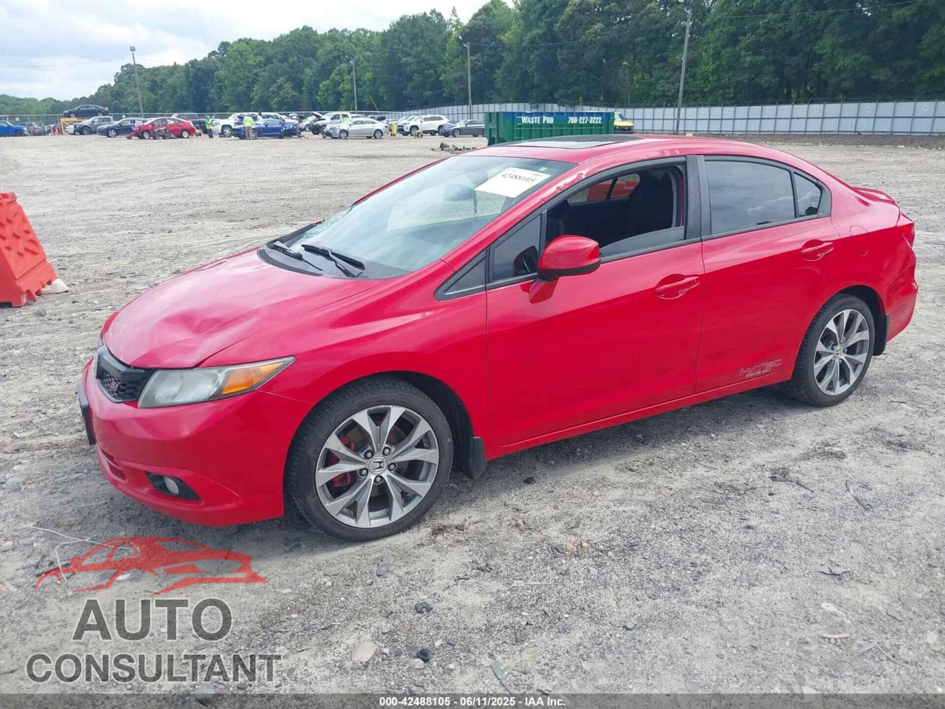 HONDA CIVIC 2012 - 2HGFB6E52CH704911