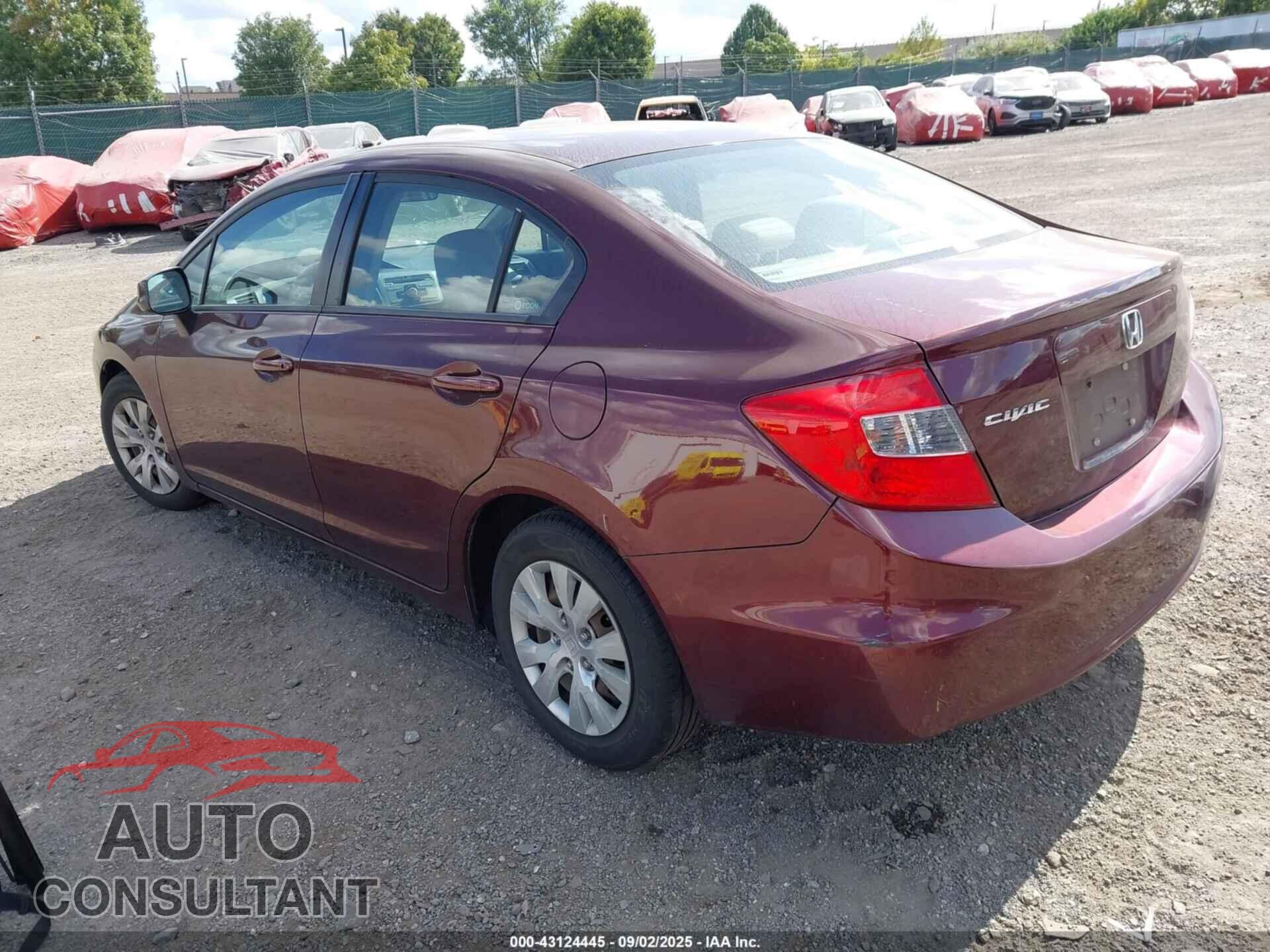 HONDA CIVIC 2012 - 19XFB2F55CE345832