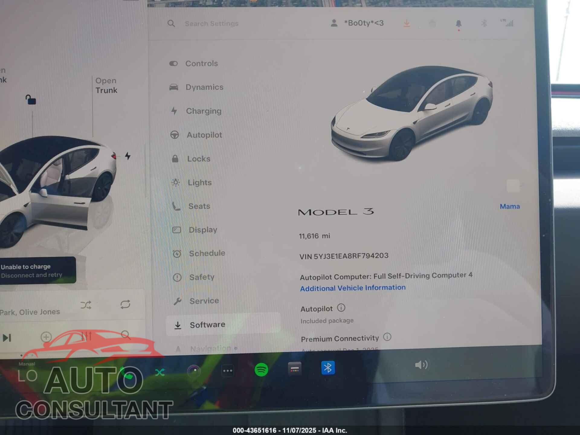 TESLA MODEL 3 2024 - 5YJ3E1EA8RF794203