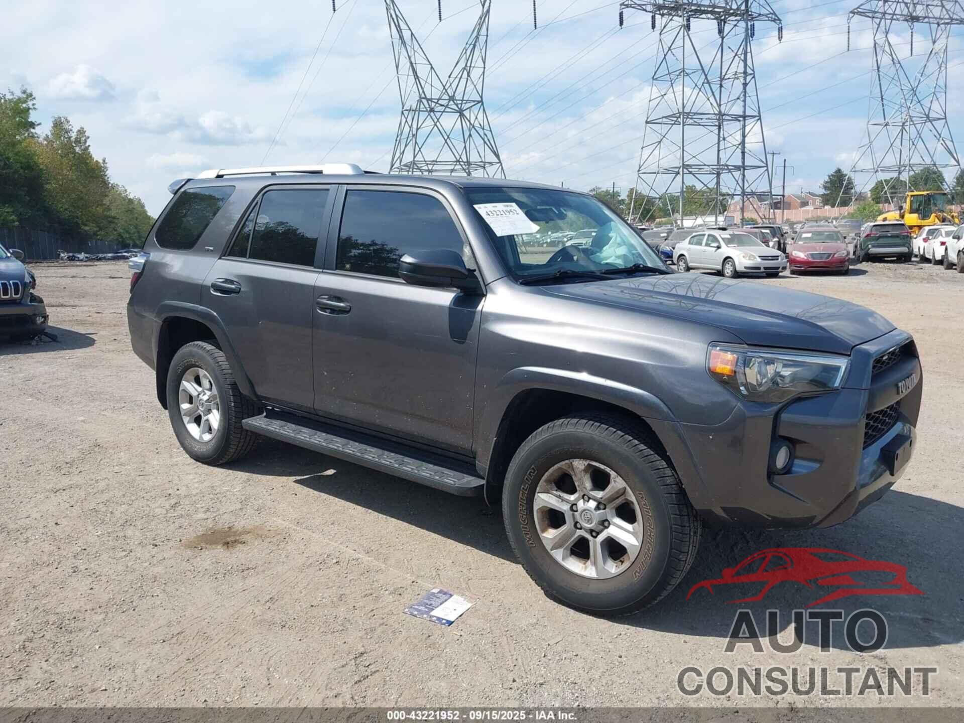 TOYOTA 4RUNNER 2017 - JTEBU5JR6H5455369