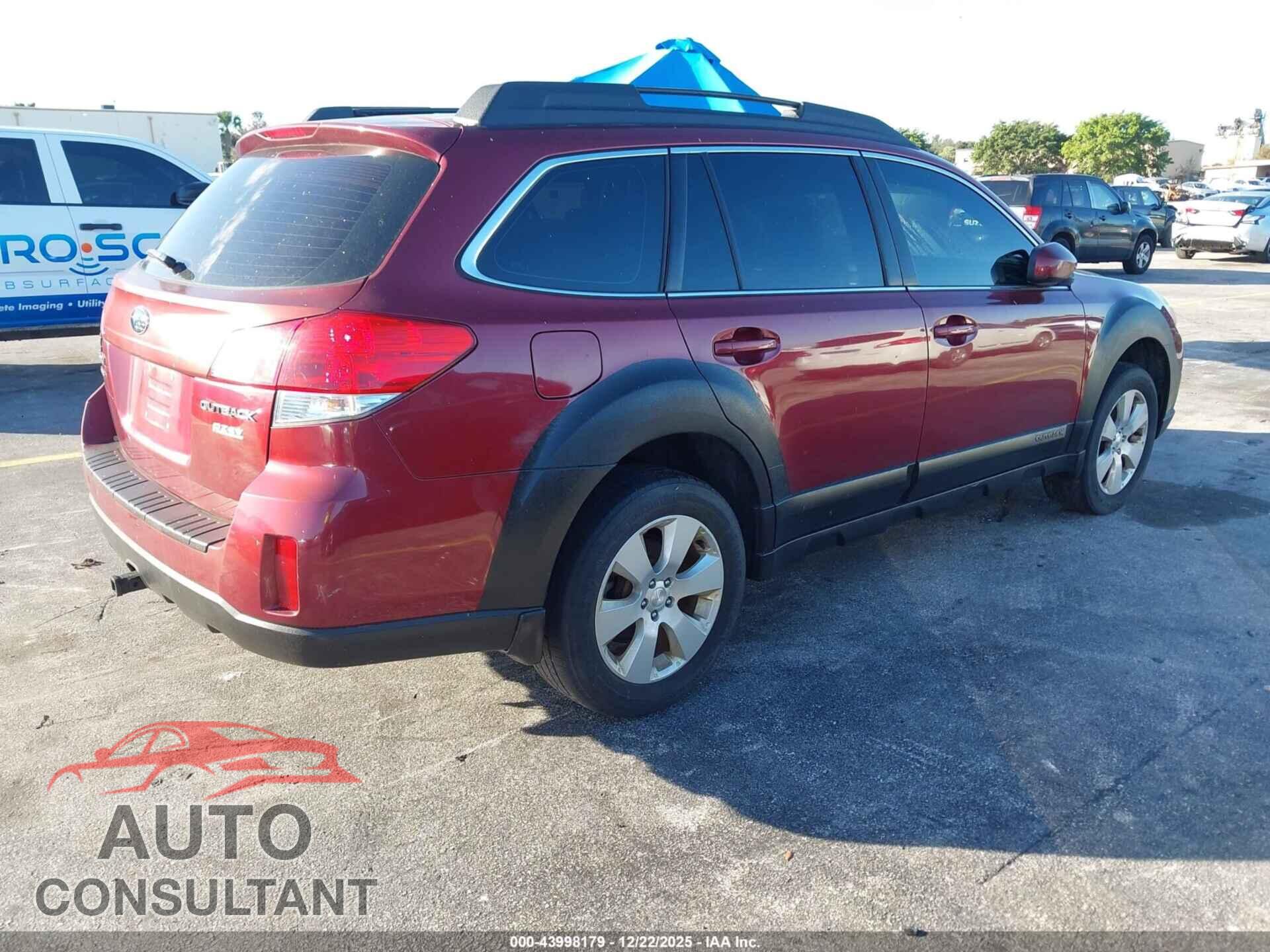 SUBARU OUTBACK 2012 - 4S4BRBACXC3202054