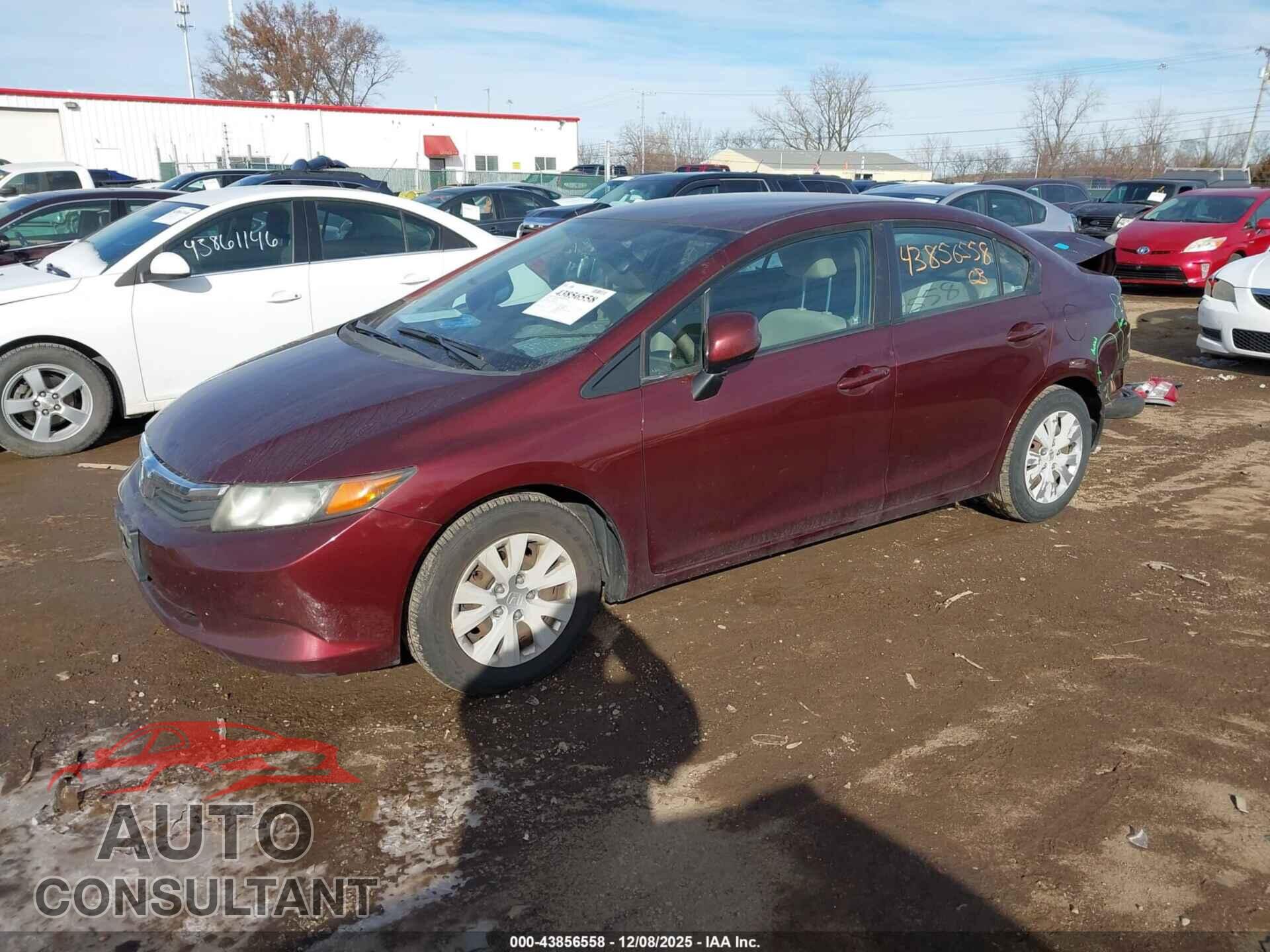 HONDA CIVIC 2012 - 19XFB2F55CE385778