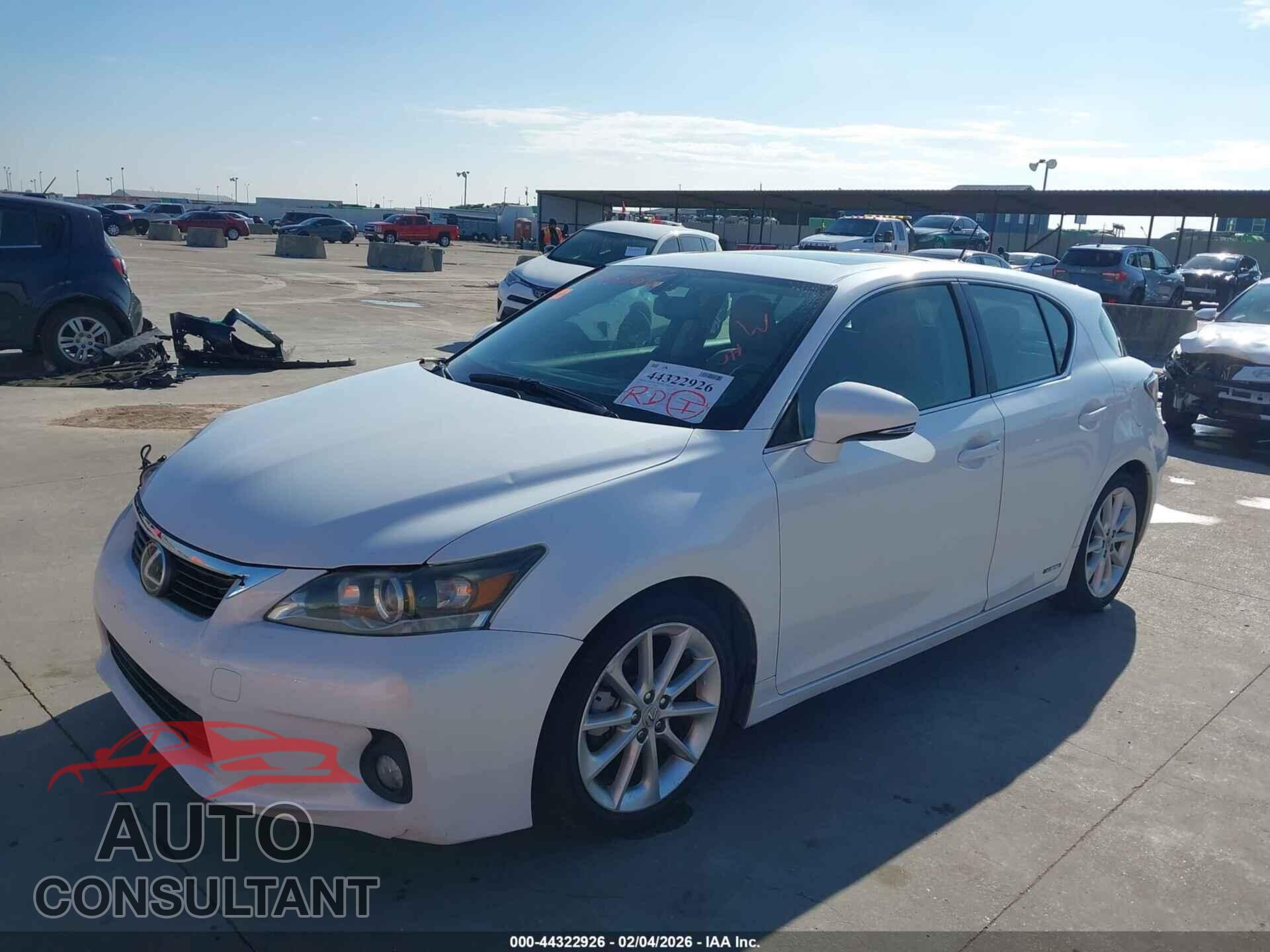 LEXUS CT 200H 2012 - JTHKD5BH2C2061077