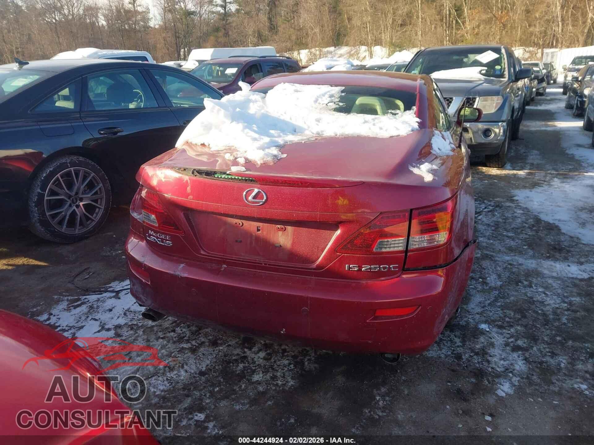 LEXUS IS 250C 2010 - JTHFF2C23A2506377