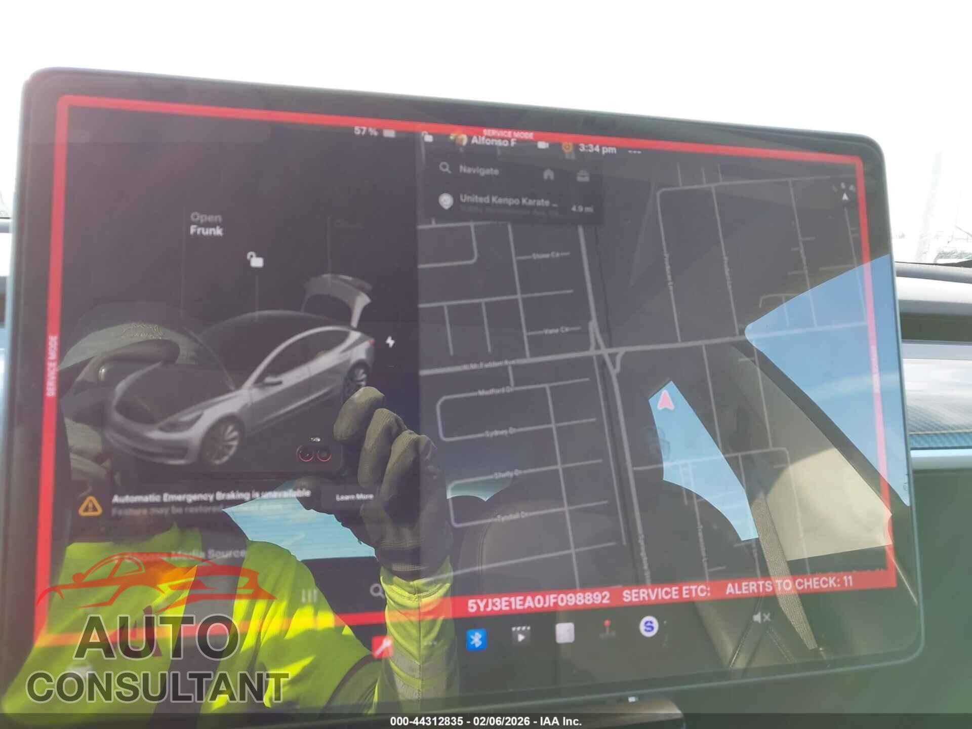TESLA MODEL 3 2018 - 5YJ3E1EA0JF098892
