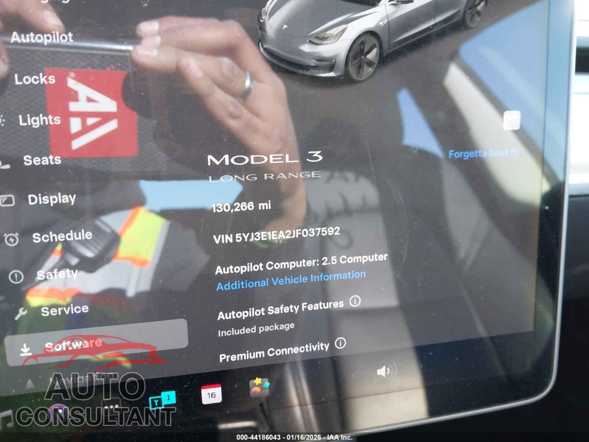 TESLA MODEL 3 2018 - 5YJ3E1EA2JF037592