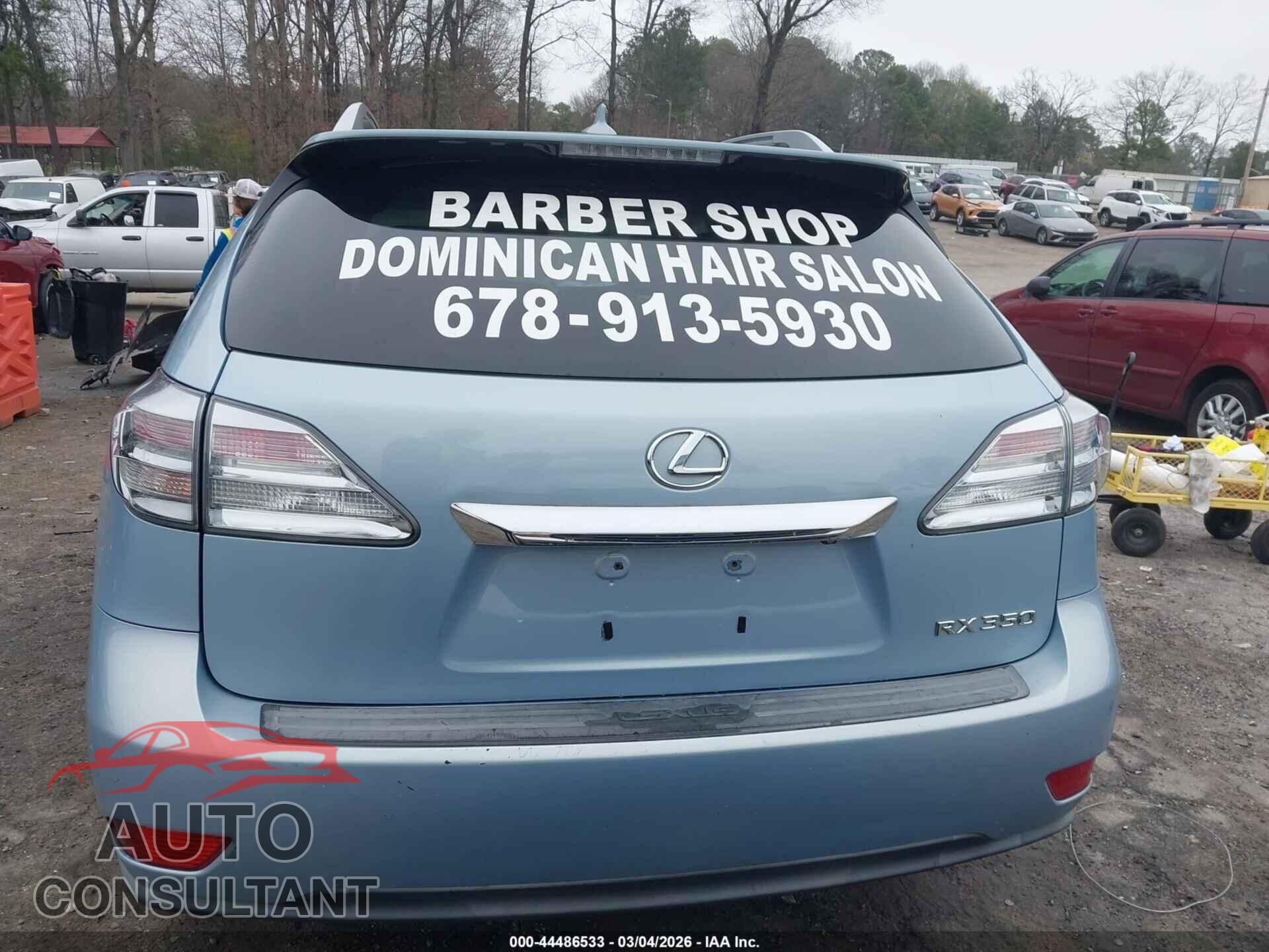 LEXUS RX 350 2011 - 2T2BK1BA4BC099473