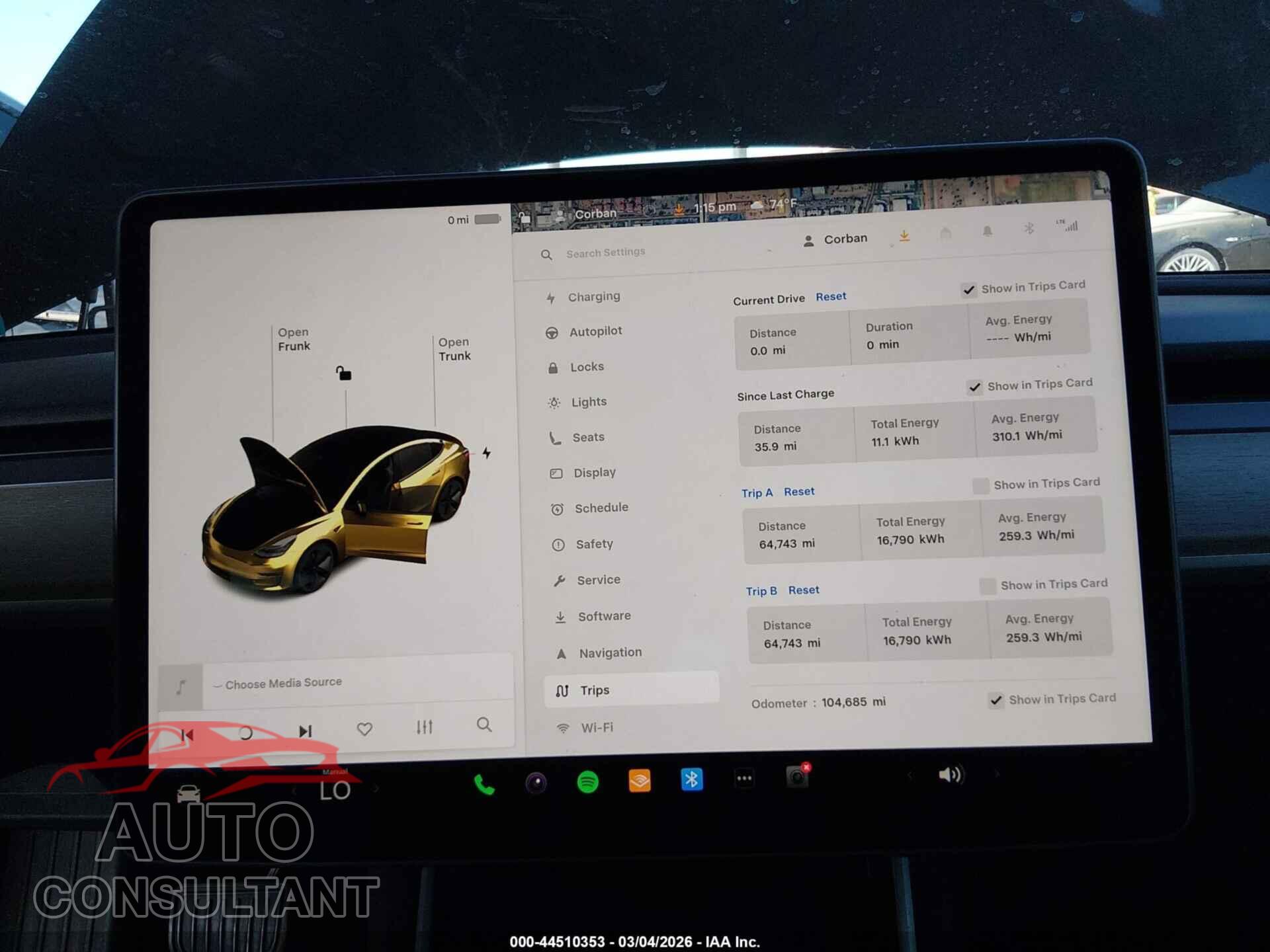 TESLA MODEL 3 2018 - 5YJ3E1EB7JF073268