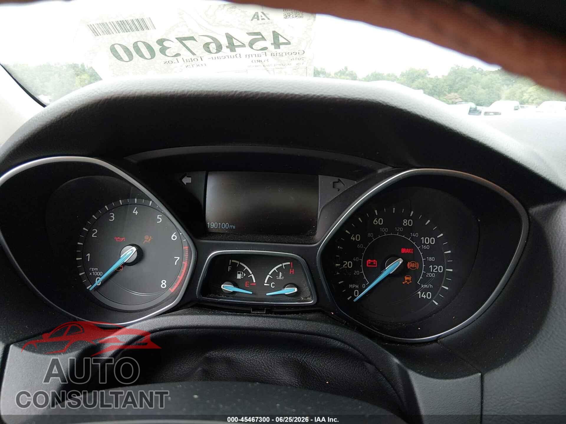 FORD FOCUS 2016 - 1FADP3E21GL298520