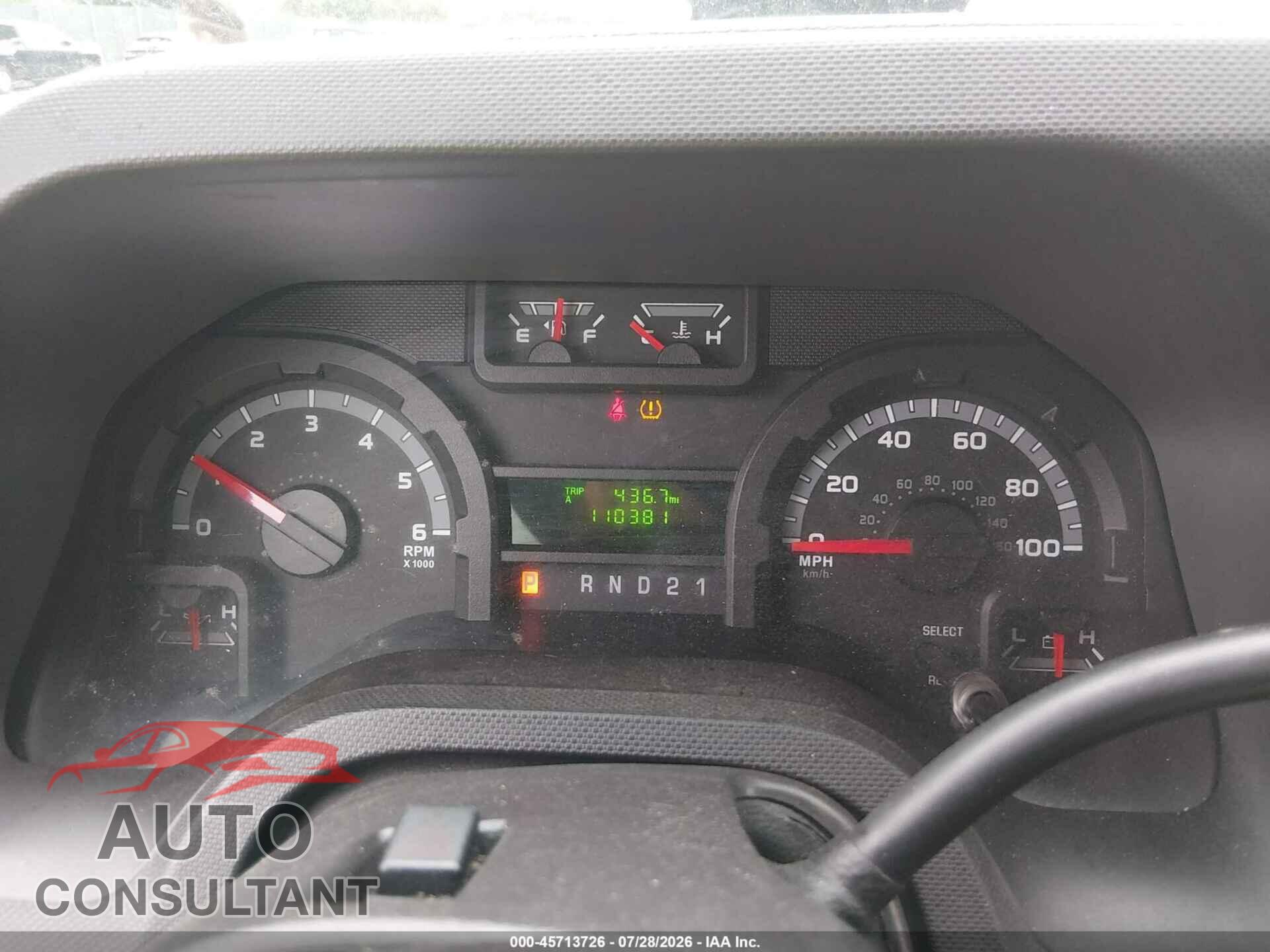 FORD E-250 2010 - 1FTNE2EW5ADA32582