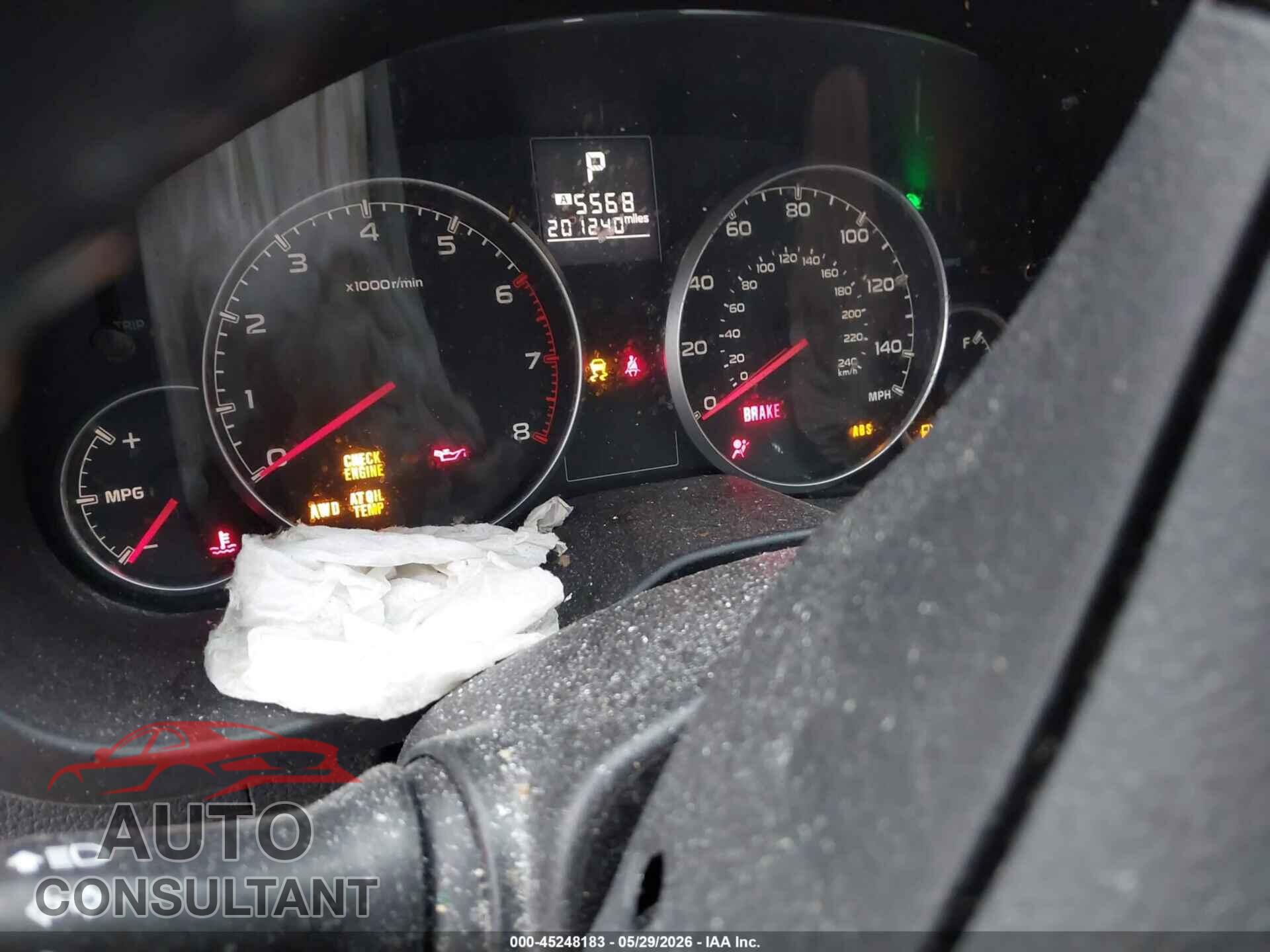 SUBARU OUTBACK 2013 - 4S4BRBCC9D3280033