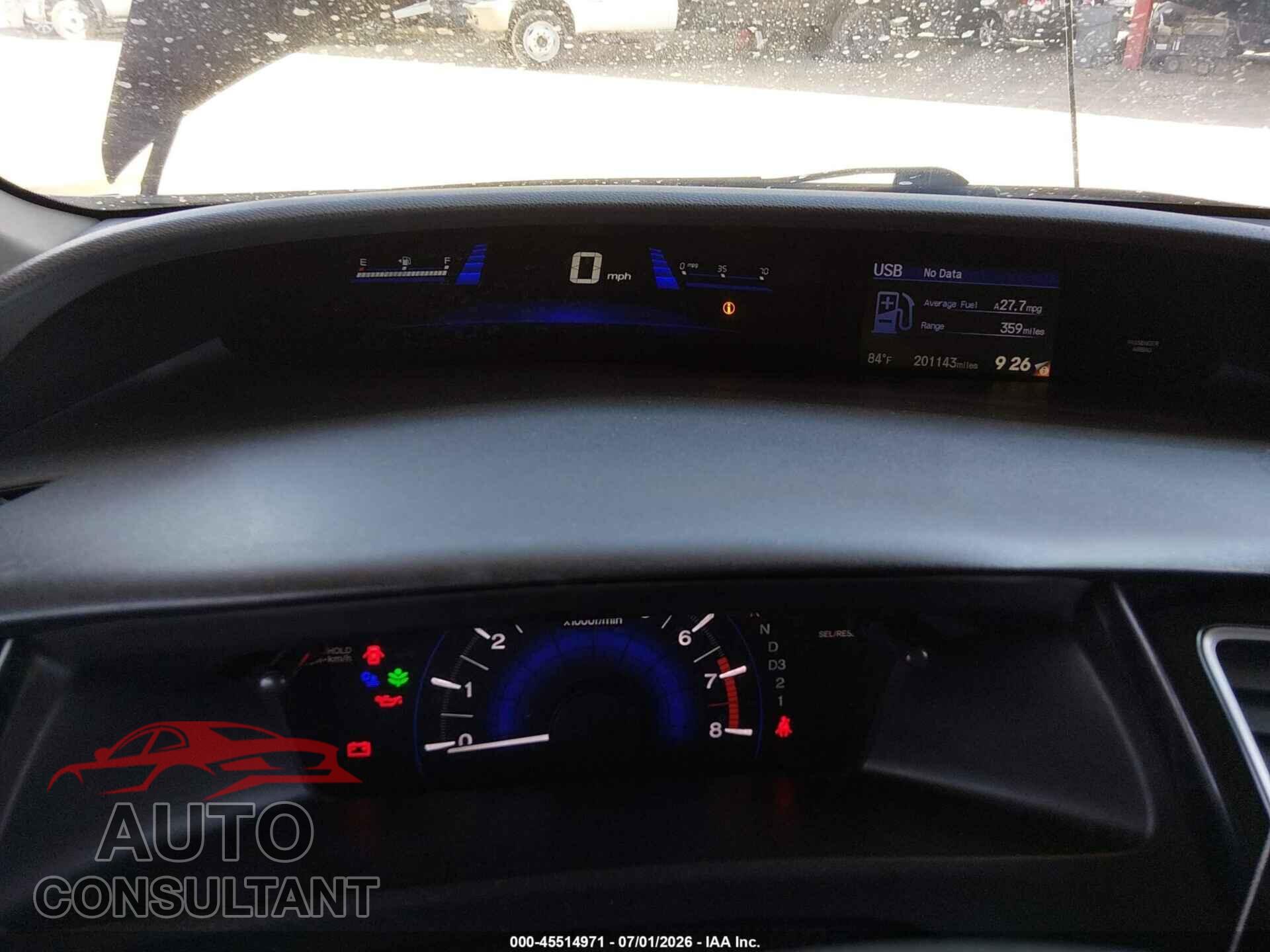 HONDA CIVIC 2013 - 2HGFB2F81DH510941