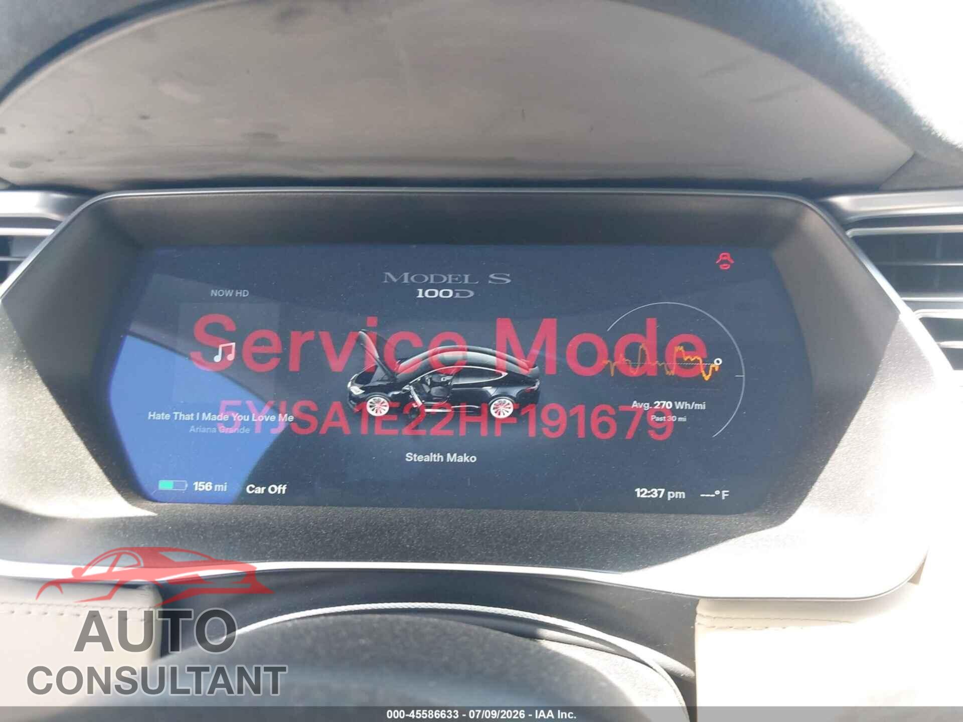 TESLA MODEL S 2017 - 5YJSA1E22HF191679