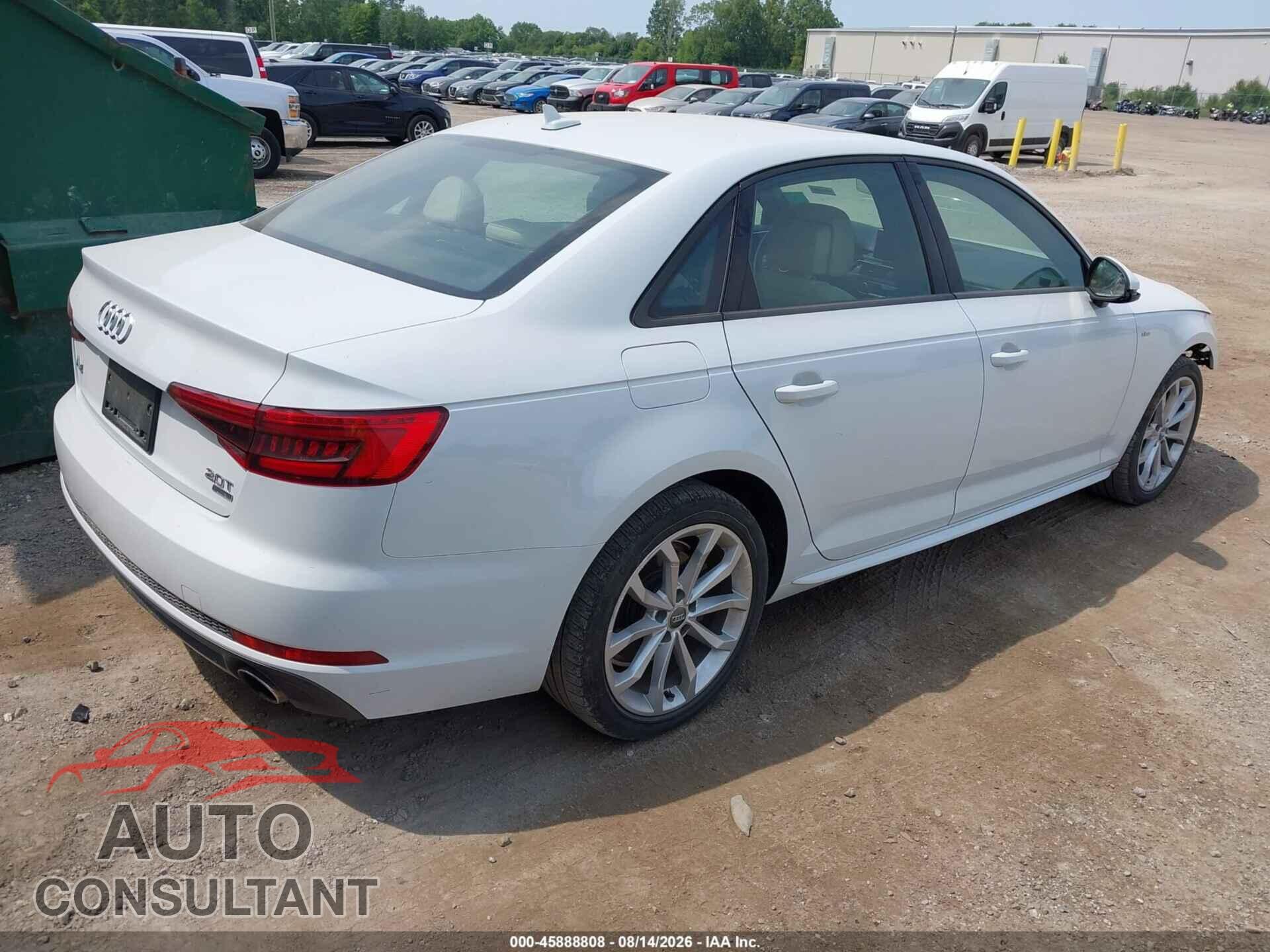 AUDI A4 2017 - WAUKMAF49HN056110