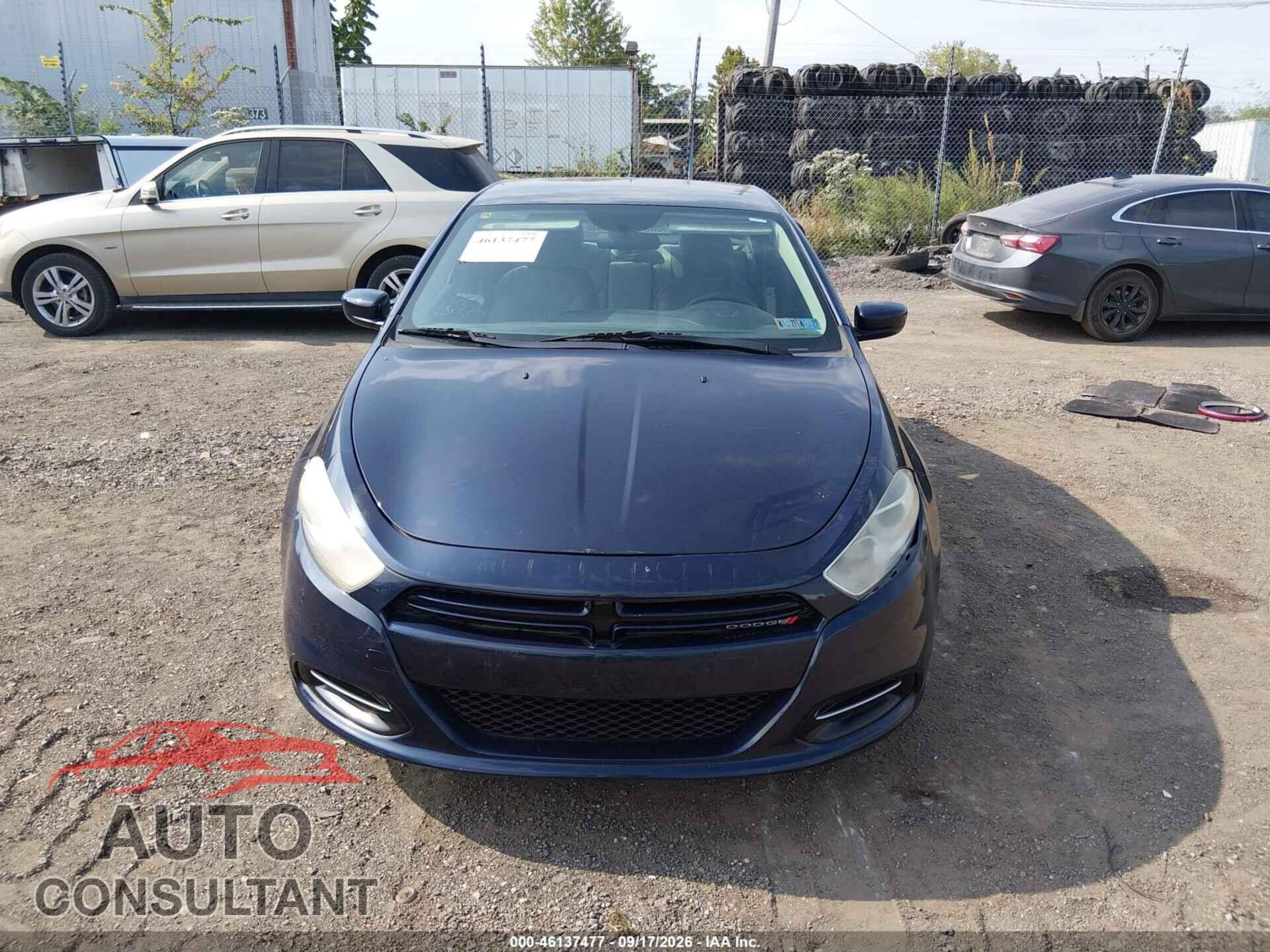 DODGE DART 2013 - 1C3CDFBA8DD106256