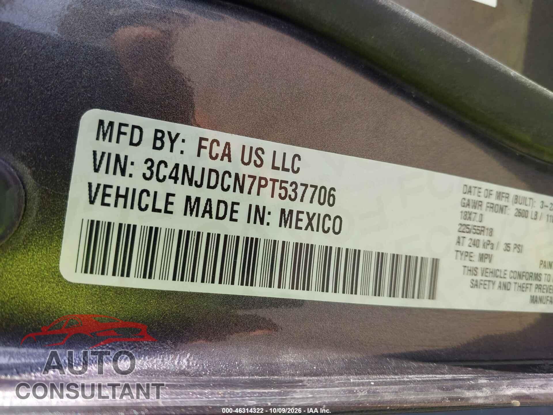 JEEP COMPASS 2023 - 3C4NJDCN7PT537706