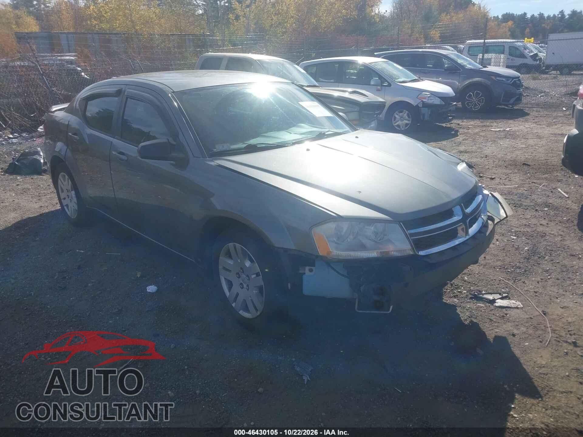 DODGE AVENGER 2012 - 1C3CDZABXCN111785