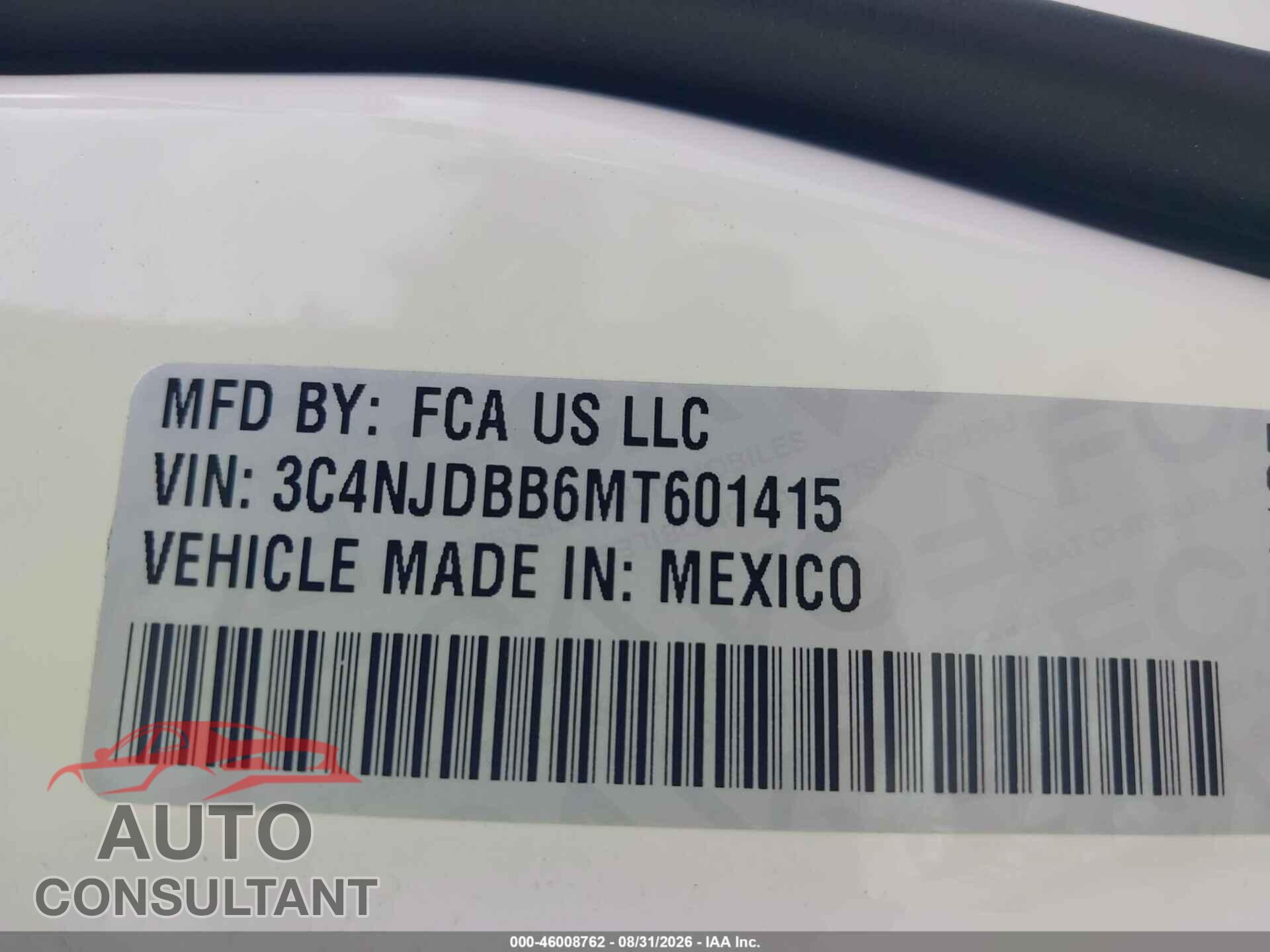 JEEP COMPASS 2021 - 3C4NJDBB6MT601415