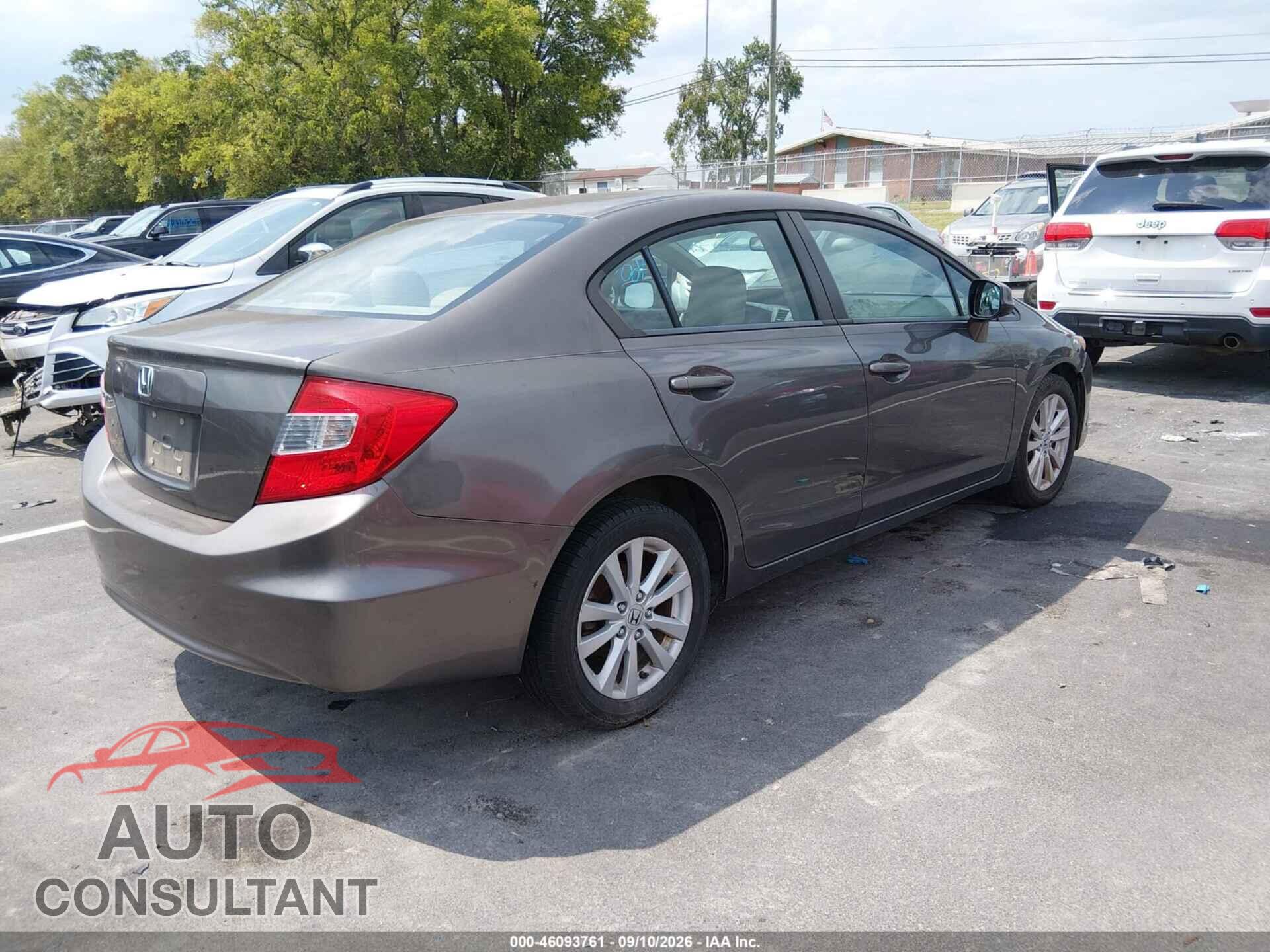 HONDA CIVIC 2012 - 19XFB2F87CE036342