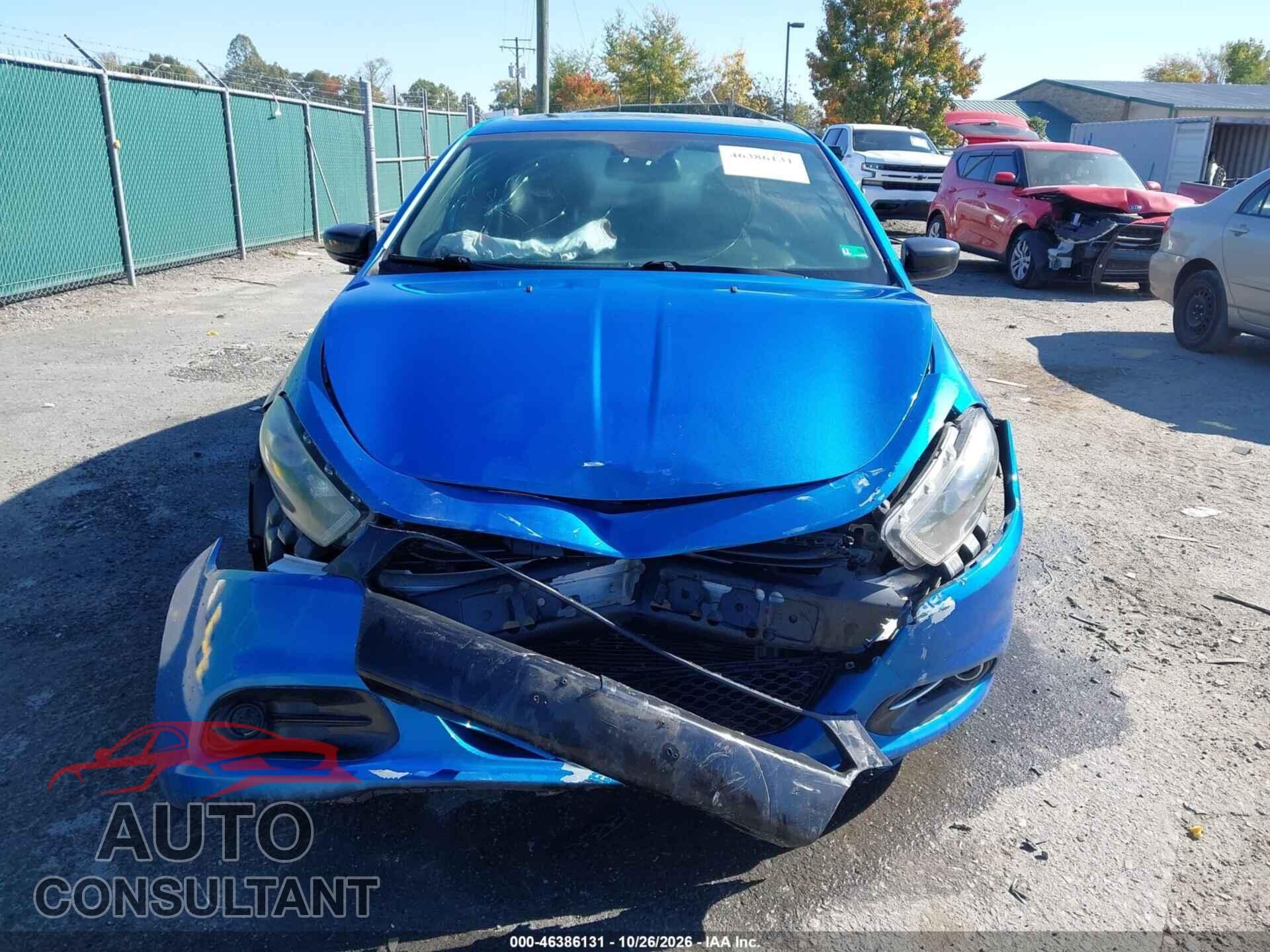 DODGE DART 2015 - 1C3CDFBB8FD241927