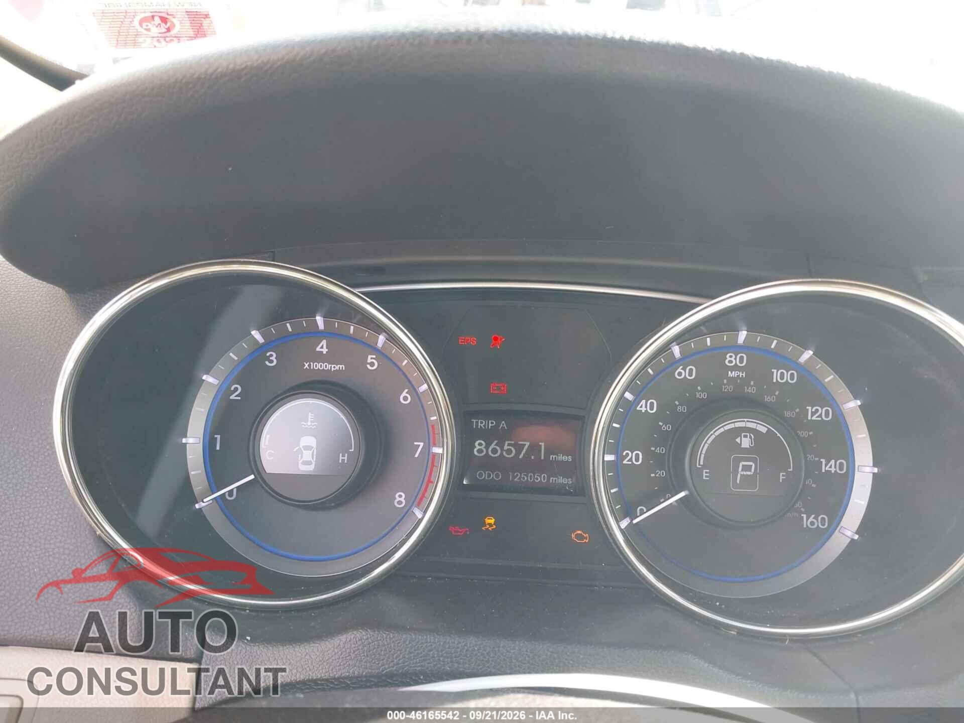 HYUNDAI SONATA 2012 - 5NPEB4AC2CH439109