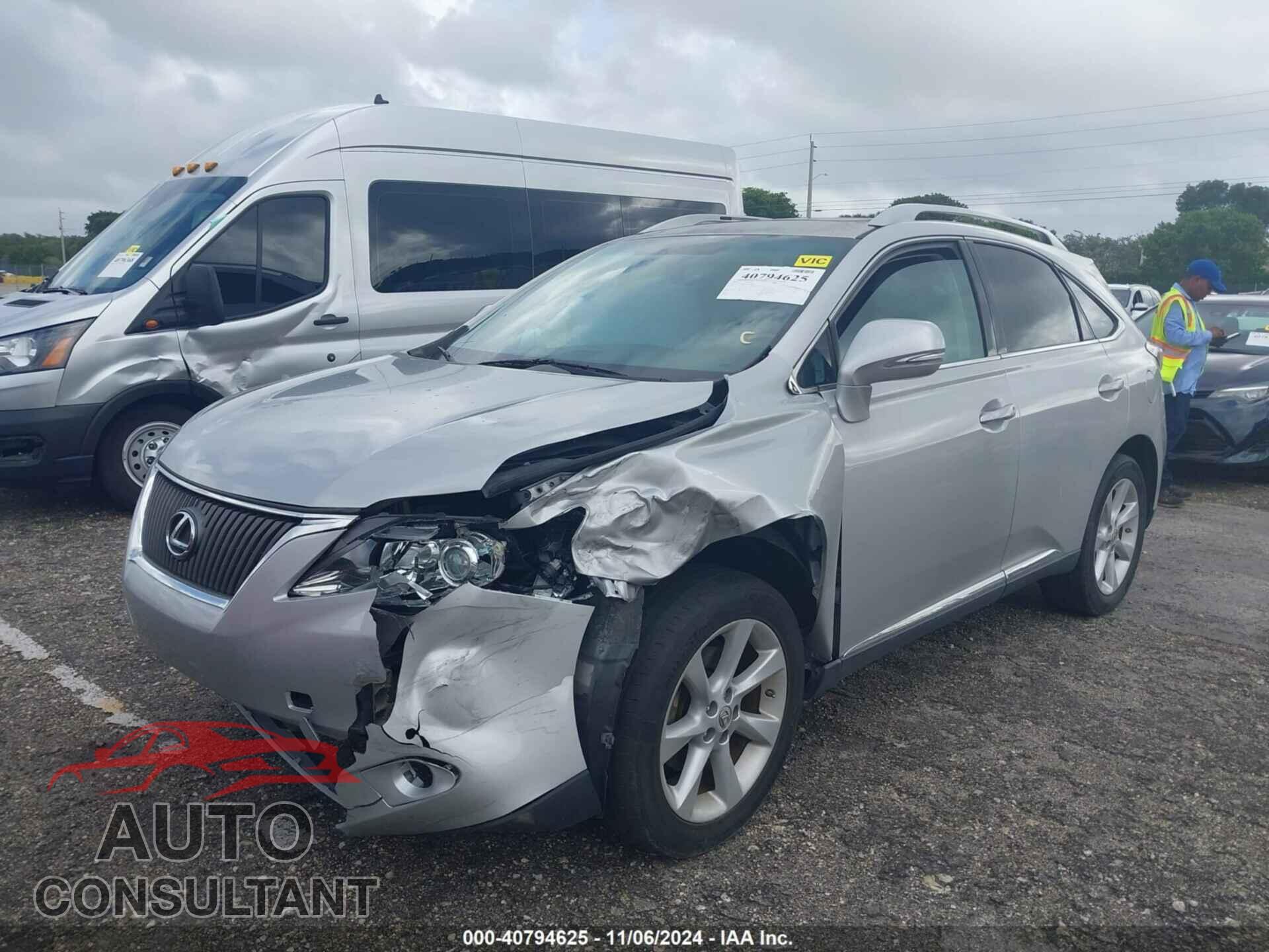 LEXUS RX 350 2012 - 2T2ZK1BA3CC075875