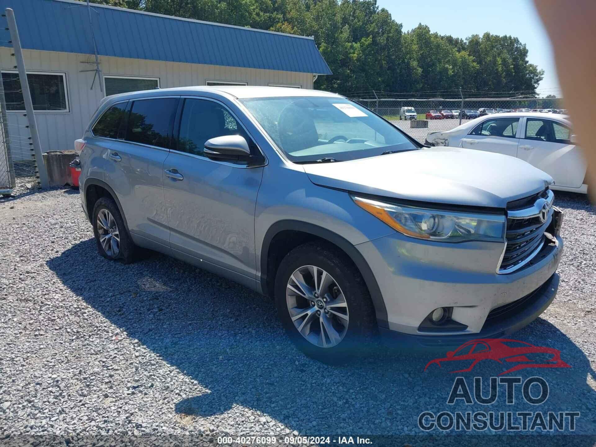 TOYOTA HIGHLANDER 2016 - 5TDZKRFH3GS163008