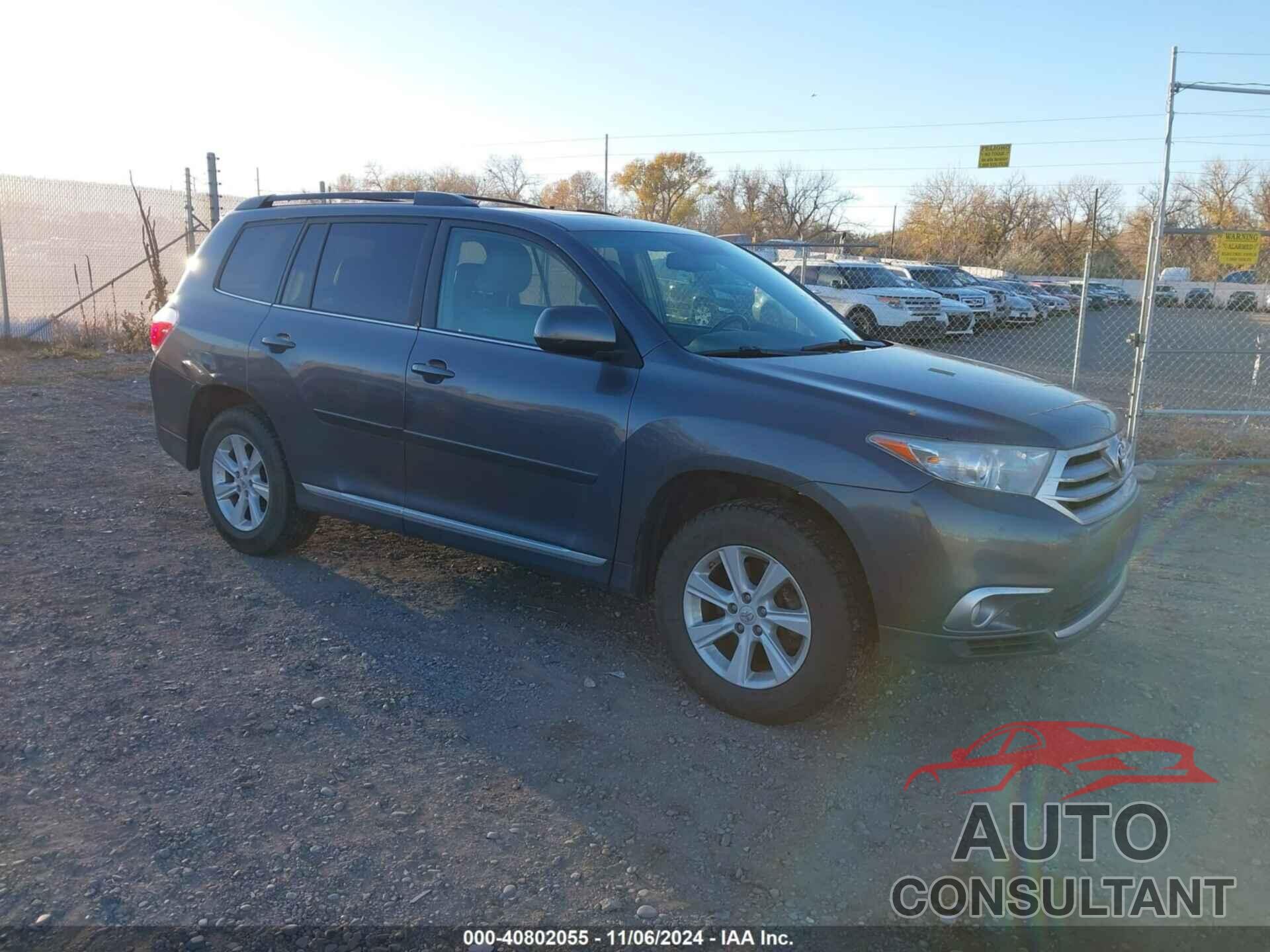 TOYOTA HIGHLANDER 2013 - 5TDBK3EH7DS262409