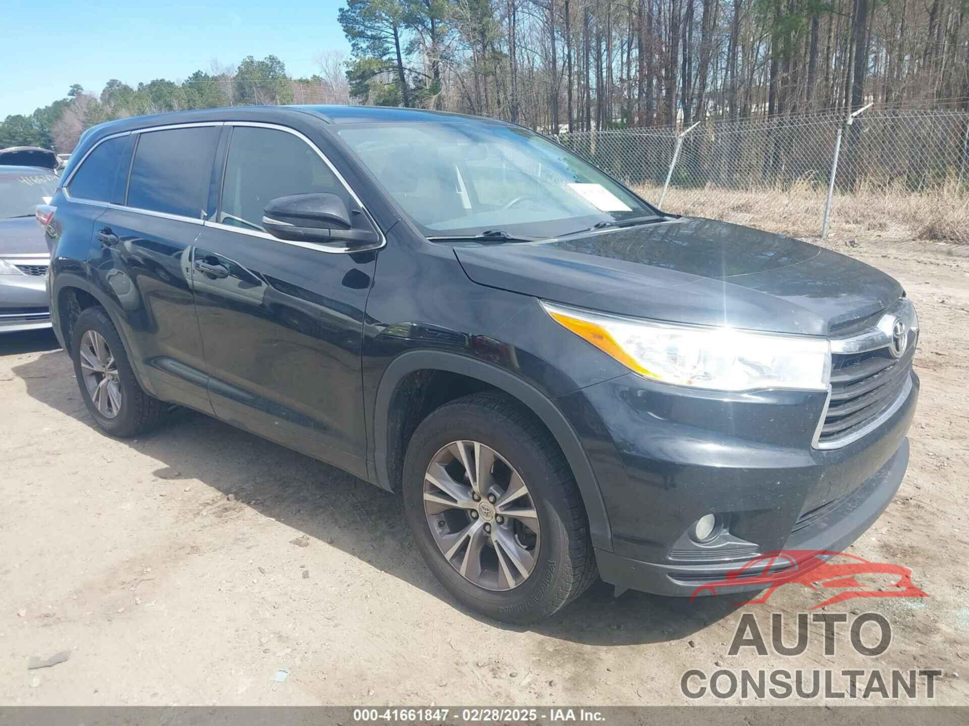 TOYOTA HIGHLANDER 2014 - 5TDZKRFH3ES012036