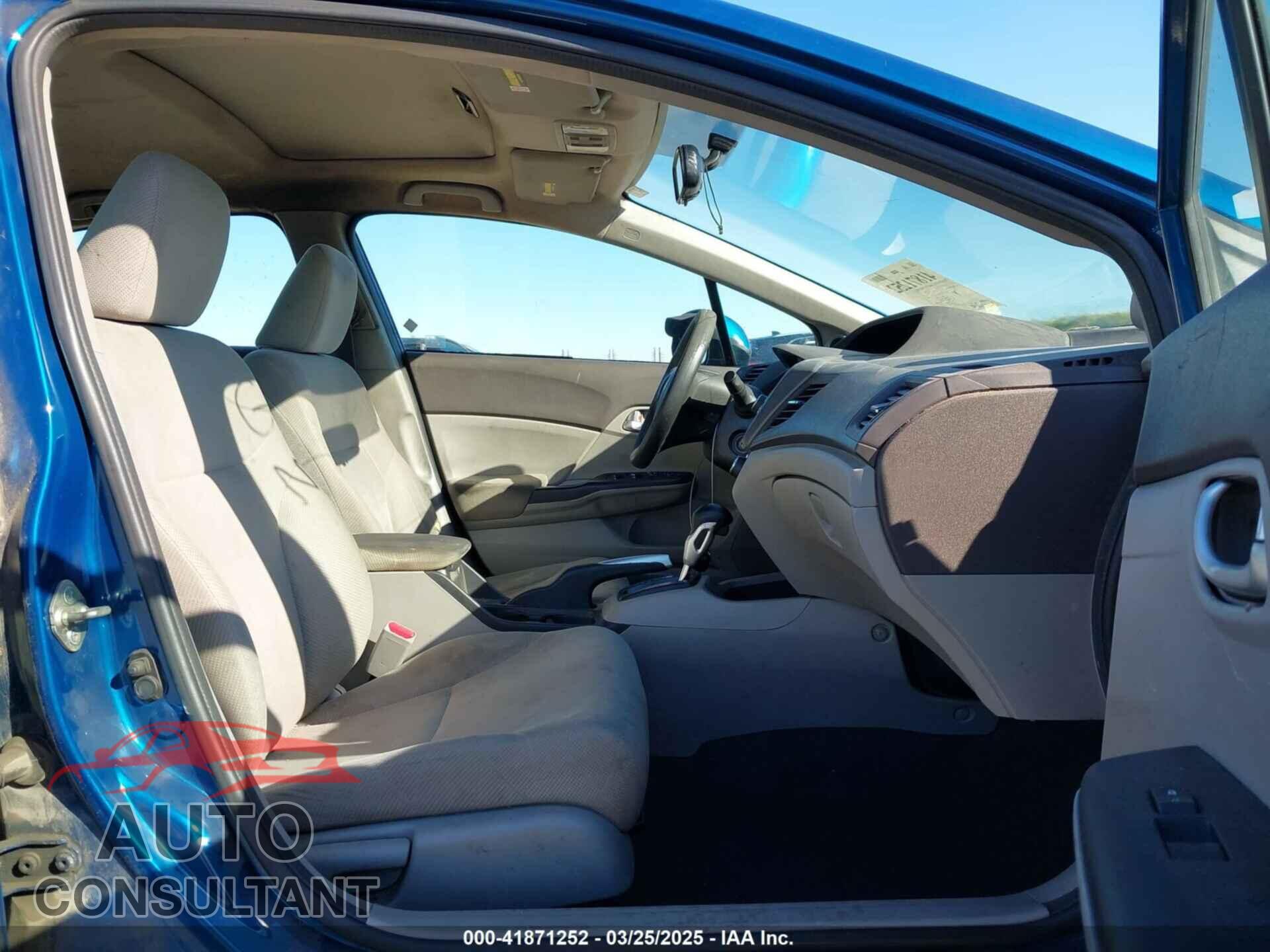 HONDA CIVIC 2012 - 19XFB2F86CE080560