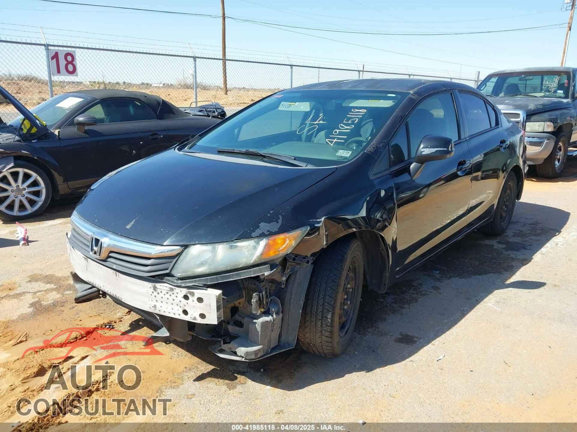 HONDA CIVIC 2012 - 2HGFB2F54CH593236