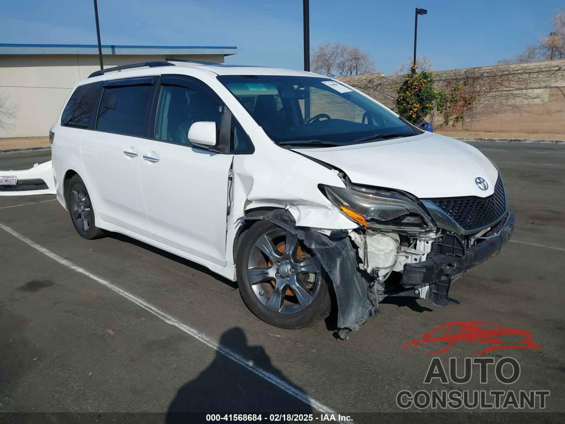 TOYOTA SIENNA 2015 - 5TDXK3DC6FS627578