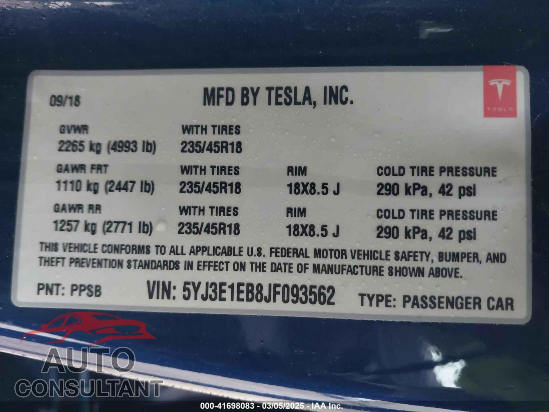 TESLA MODEL S 2017 - 5YJSA1E20HF229362