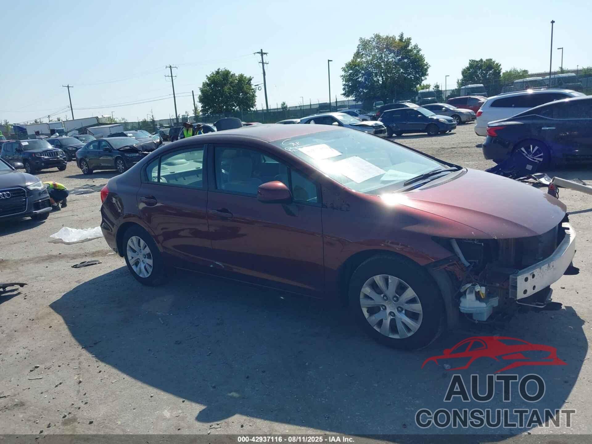 HONDA CIVIC 2012 - 19XFB2F57CE390383