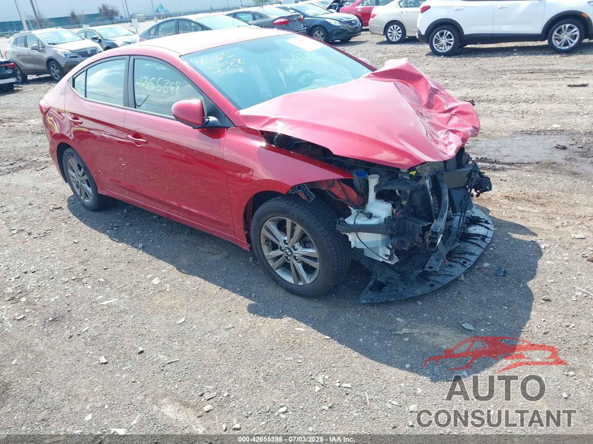 HYUNDAI ELANTRA 2018 - 5NPD84LF5JH370690