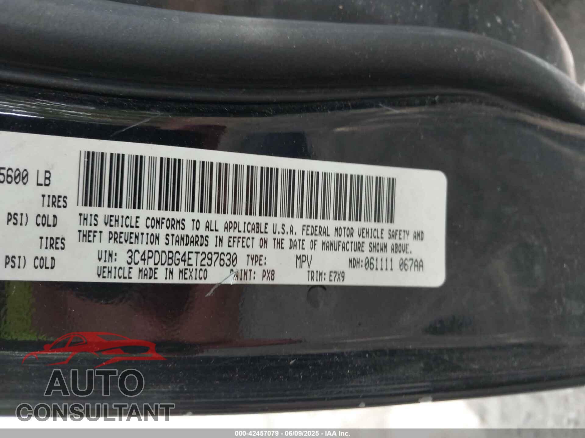 DODGE JOURNEY 2014 - 3C4PDDBG4ET297630