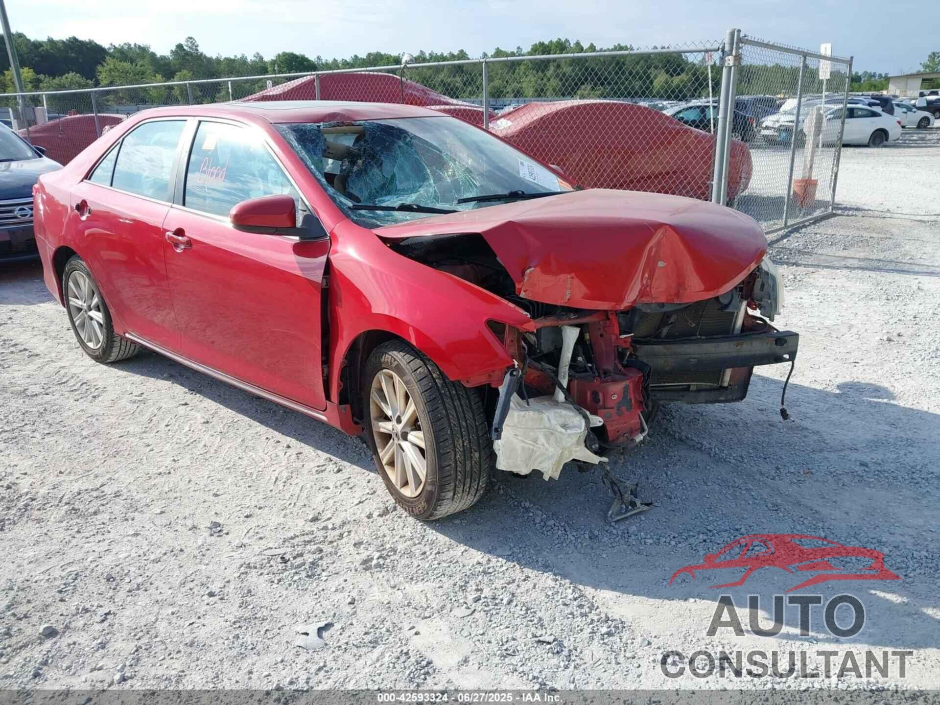 TOYOTA CAMRY 2012 - 4T1BF1FK5CU521388