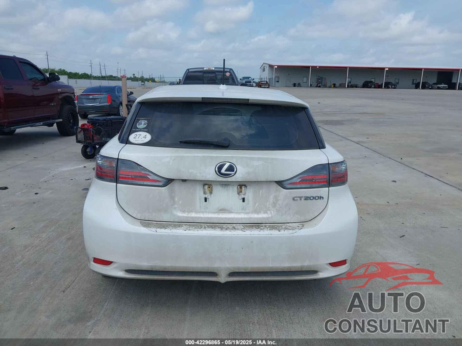 LEXUS CT 200H 2012 - JTHKD5BHXC2065846