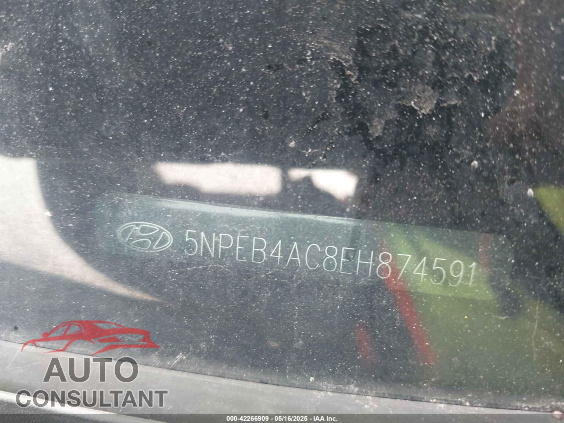 HYUNDAI SONATA 2014 - 5NPEB4AC8EH874591