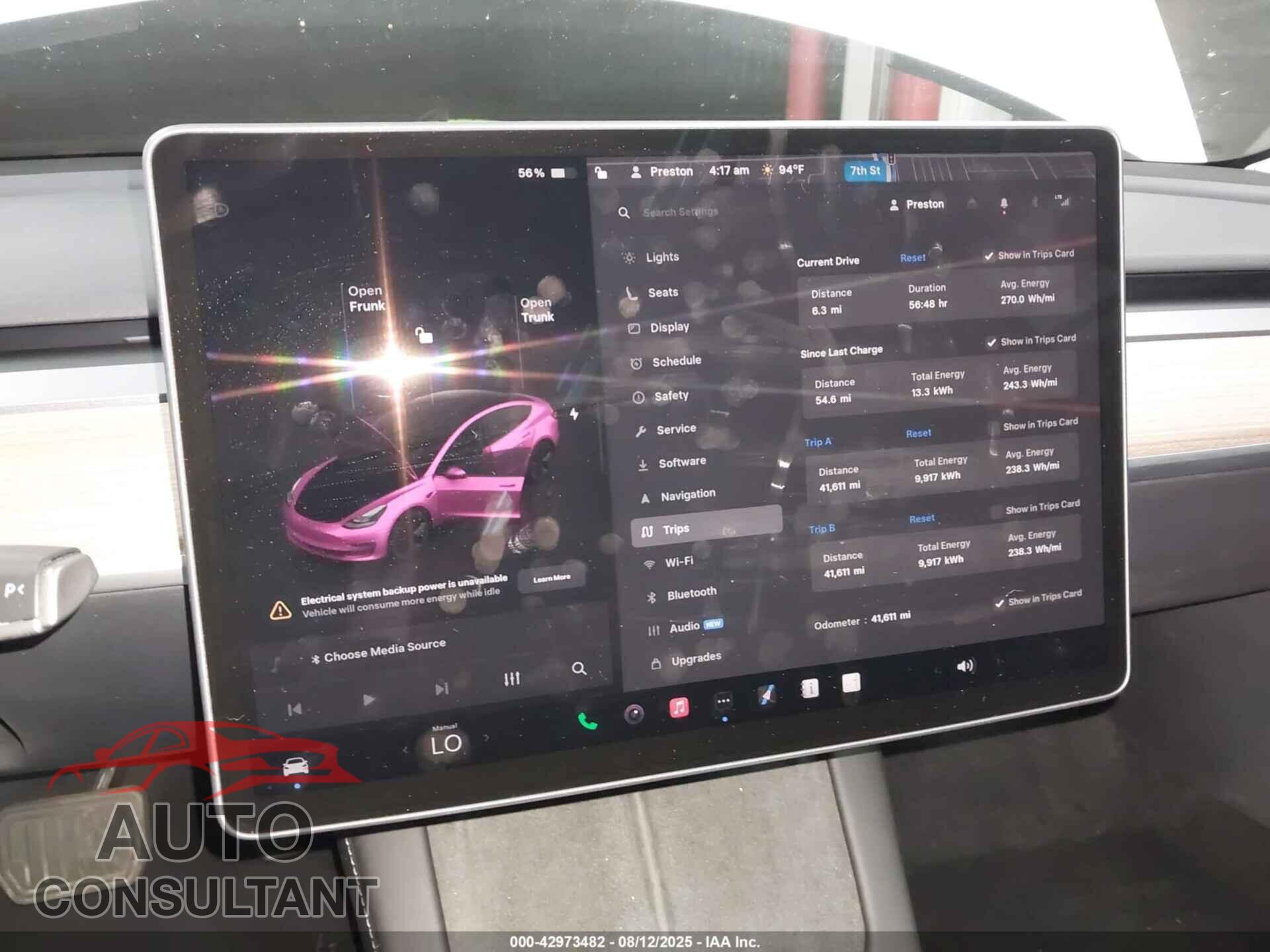 TESLA MODEL 3 2023 - 5YJ3E1EB9PF603376