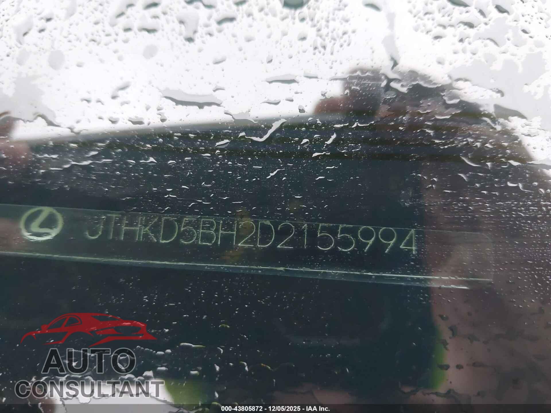 LEXUS CT 200H 2013 - JTHKD5BH2D2155994