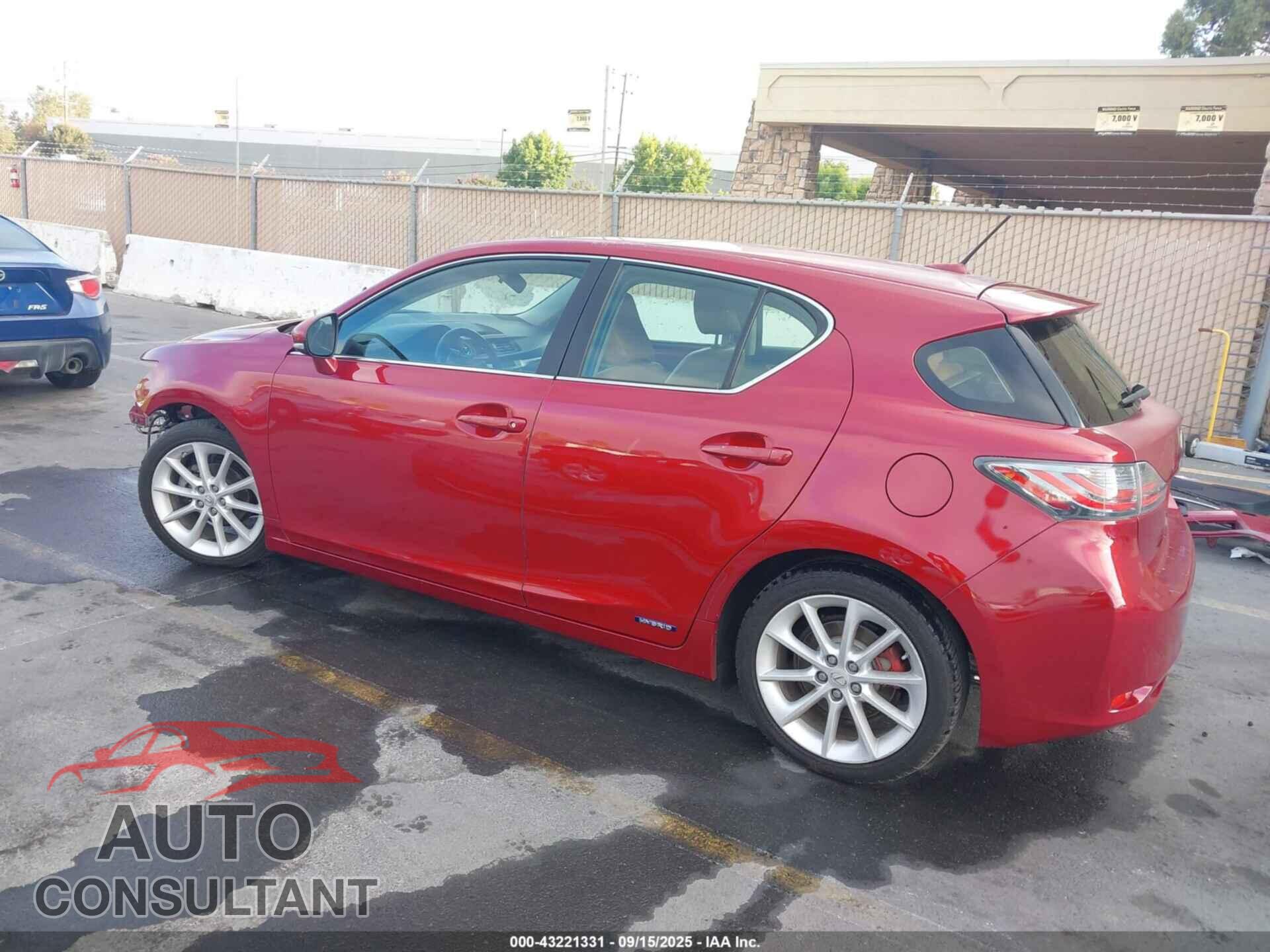 LEXUS CT 200H 2012 - JTHKD5BH9C2078538