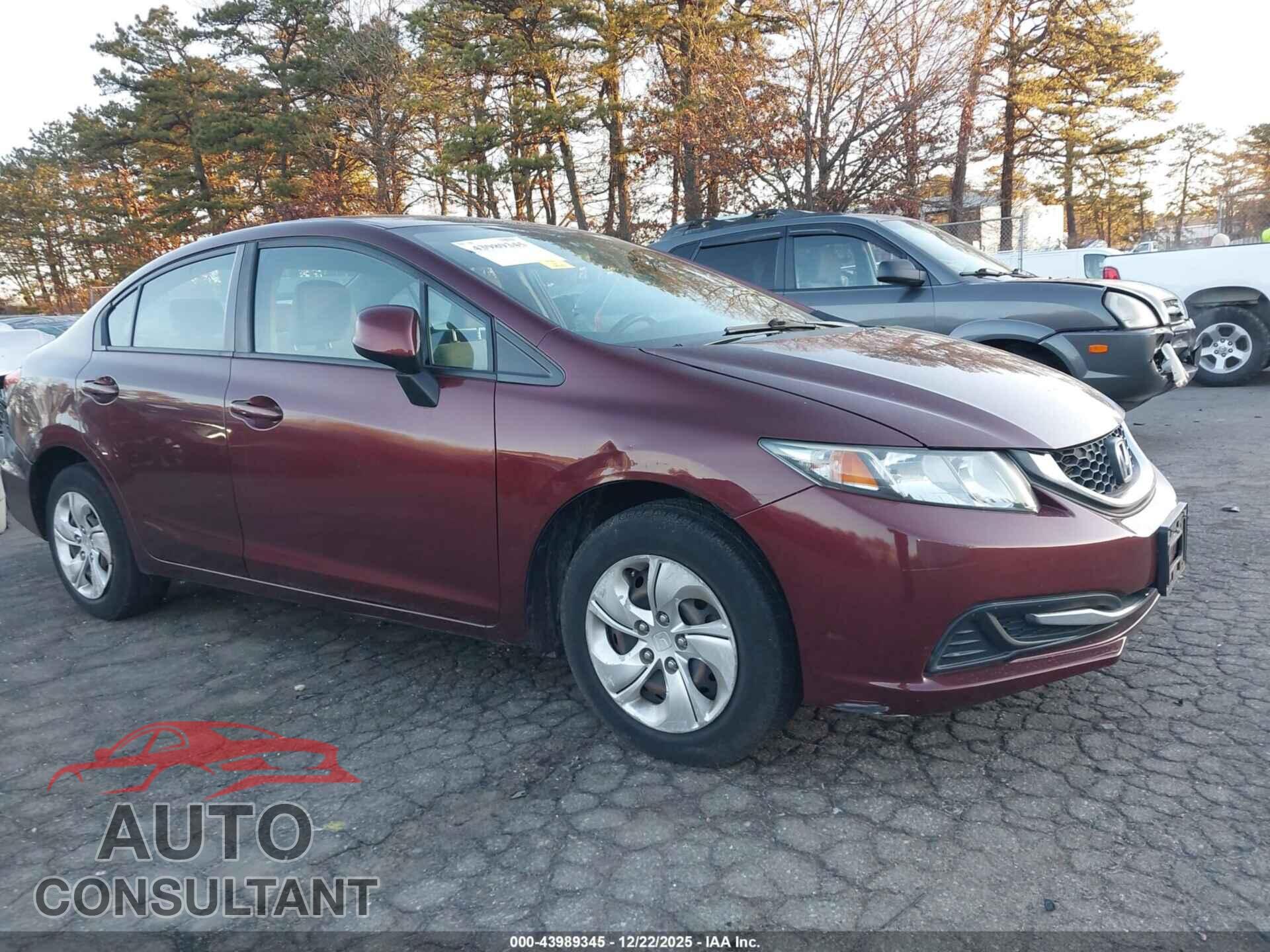 HONDA CIVIC 2013 - 19XFB2F53DE293196