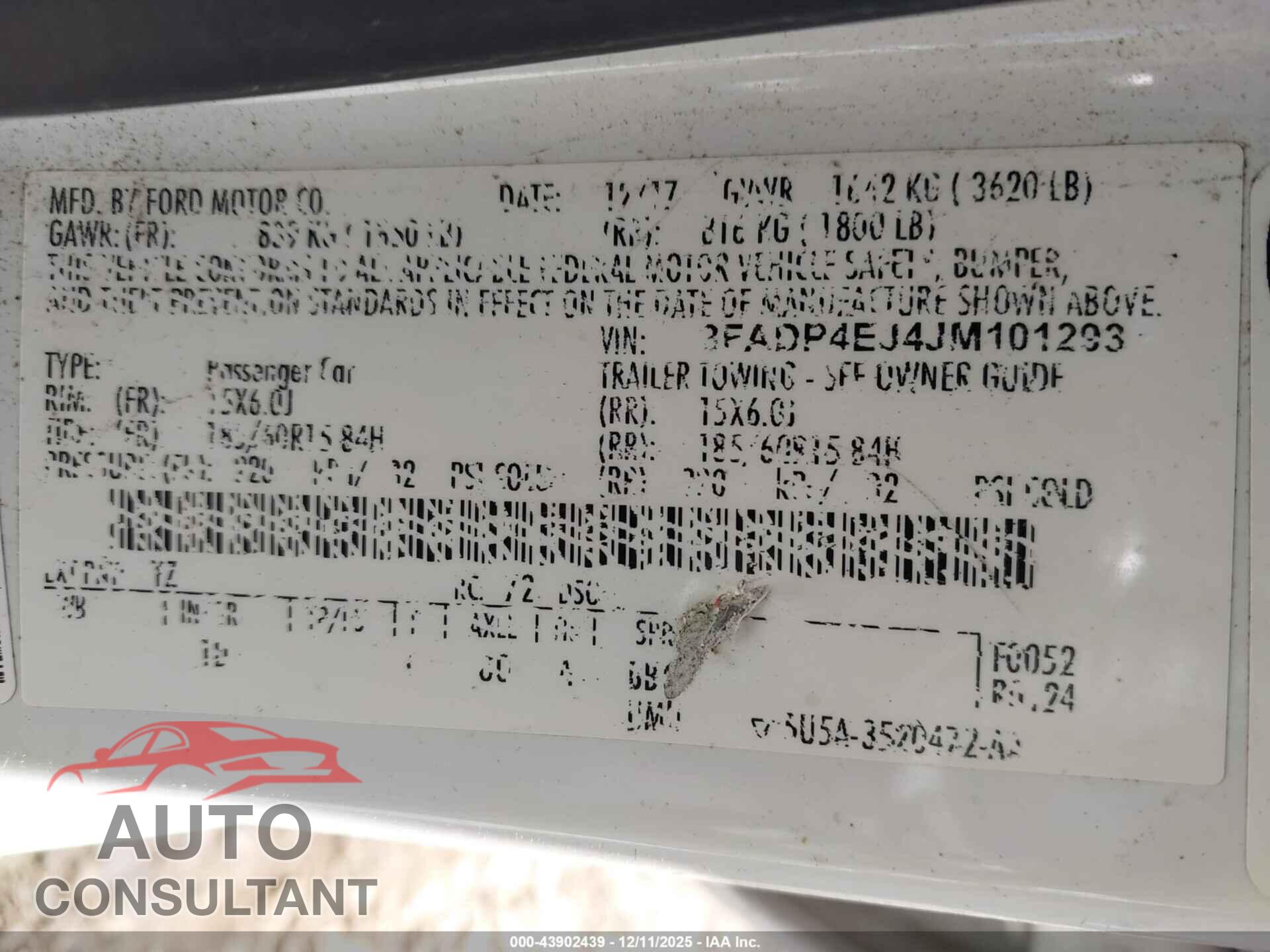FORD FIESTA 2018 - 3FADP4EJ4JM101293