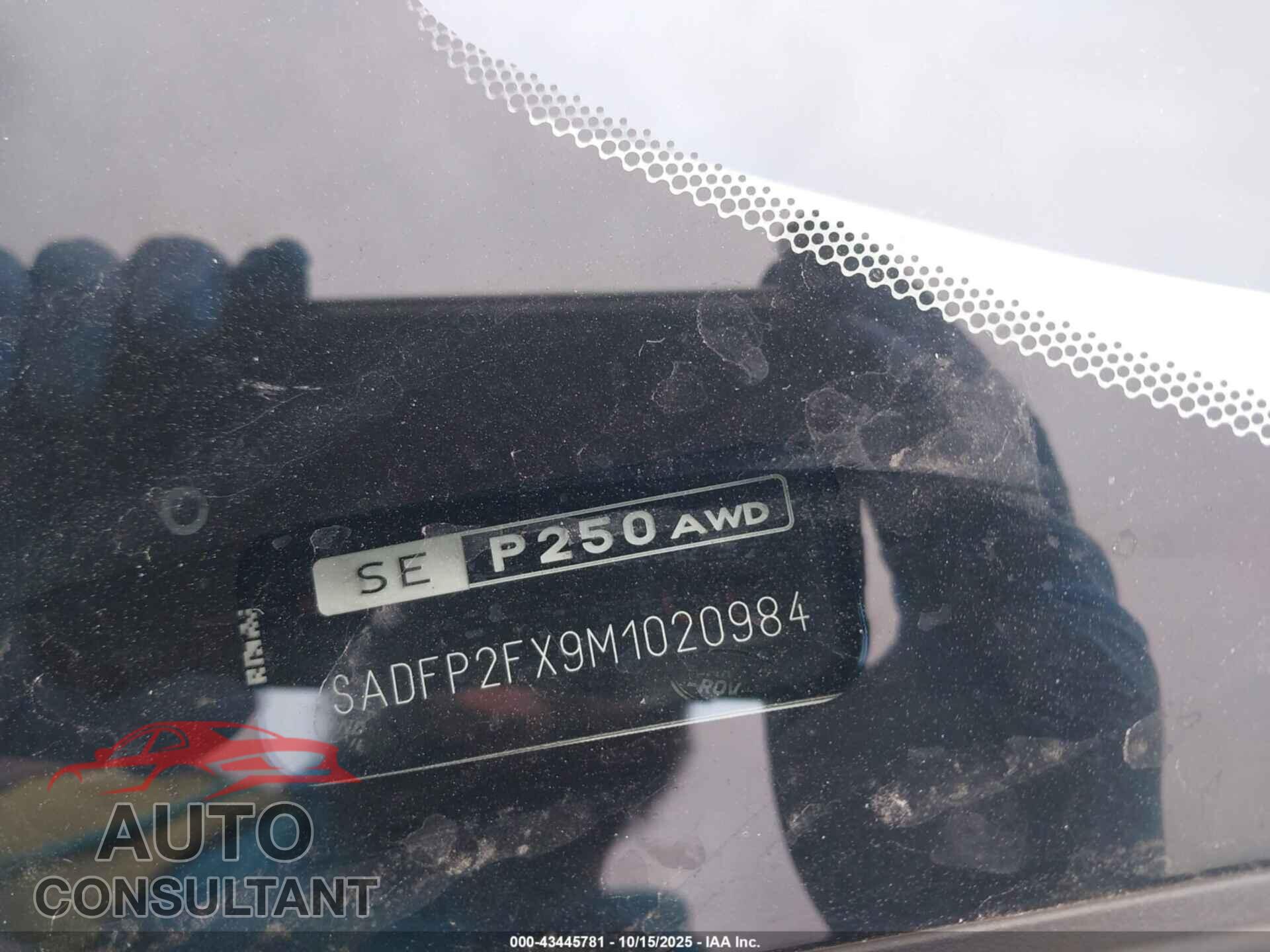 JAGUAR E-PACE 2021 - SADFP2FX9M1020984