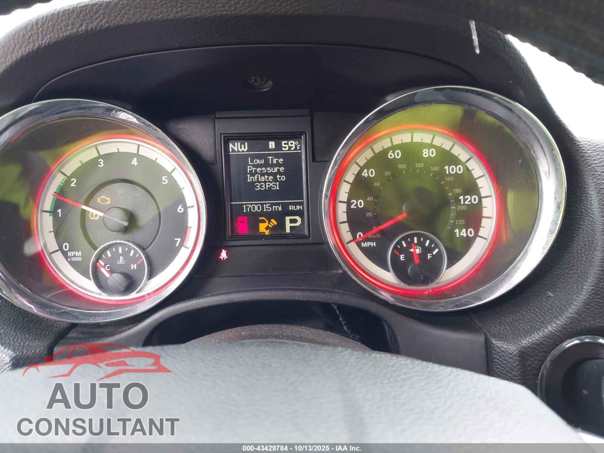 DODGE DURANGO 2013 - 1C4RDHAG3DC512152
