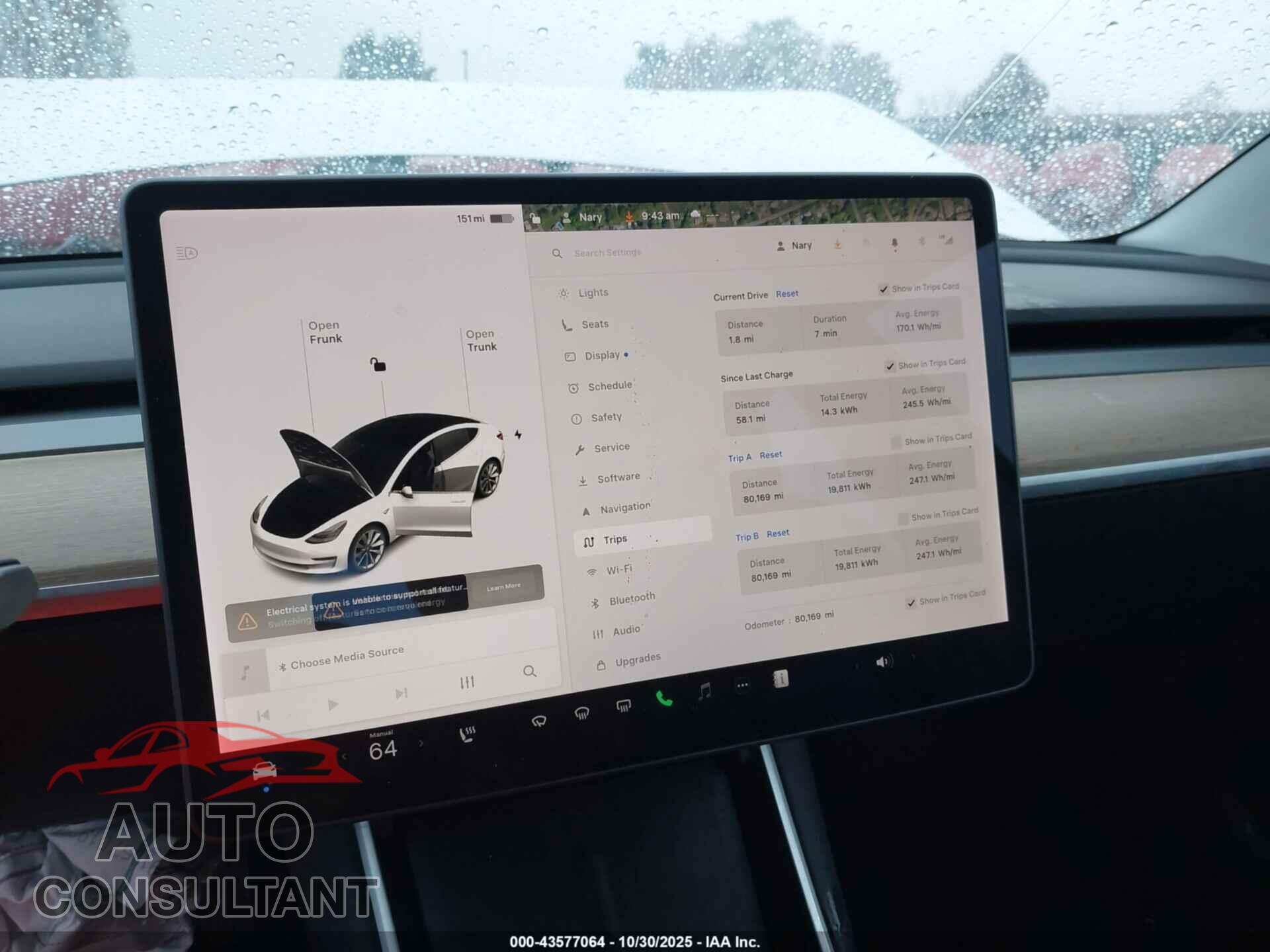 TESLA MODEL 3 2019 - 5YJ3E1EA0KF327038