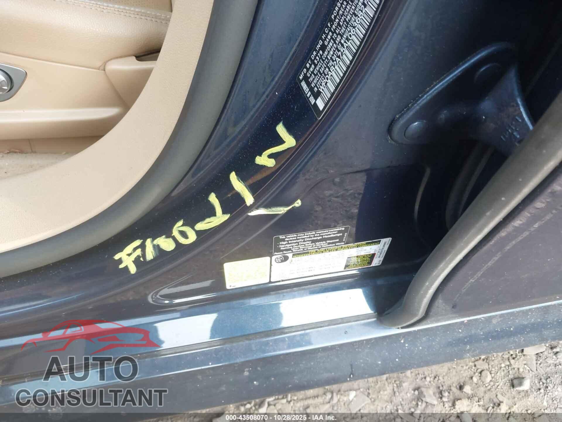 PORSCHE PANAMERA 2010 - WP0AB2A75AL063682