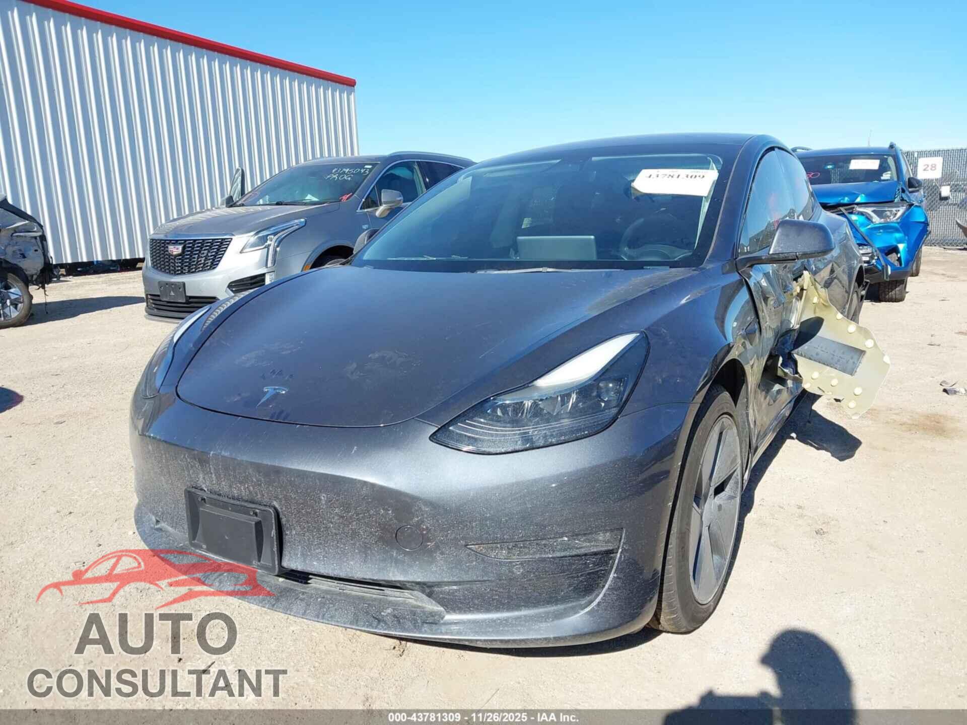 TESLA MODEL 3 2022 - 5YJ3E1EB8NF237276