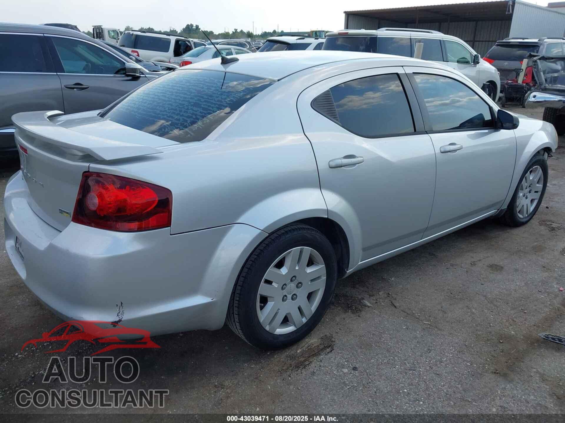 DODGE AVENGER 2012 - 1C3CDZAB0CN173342